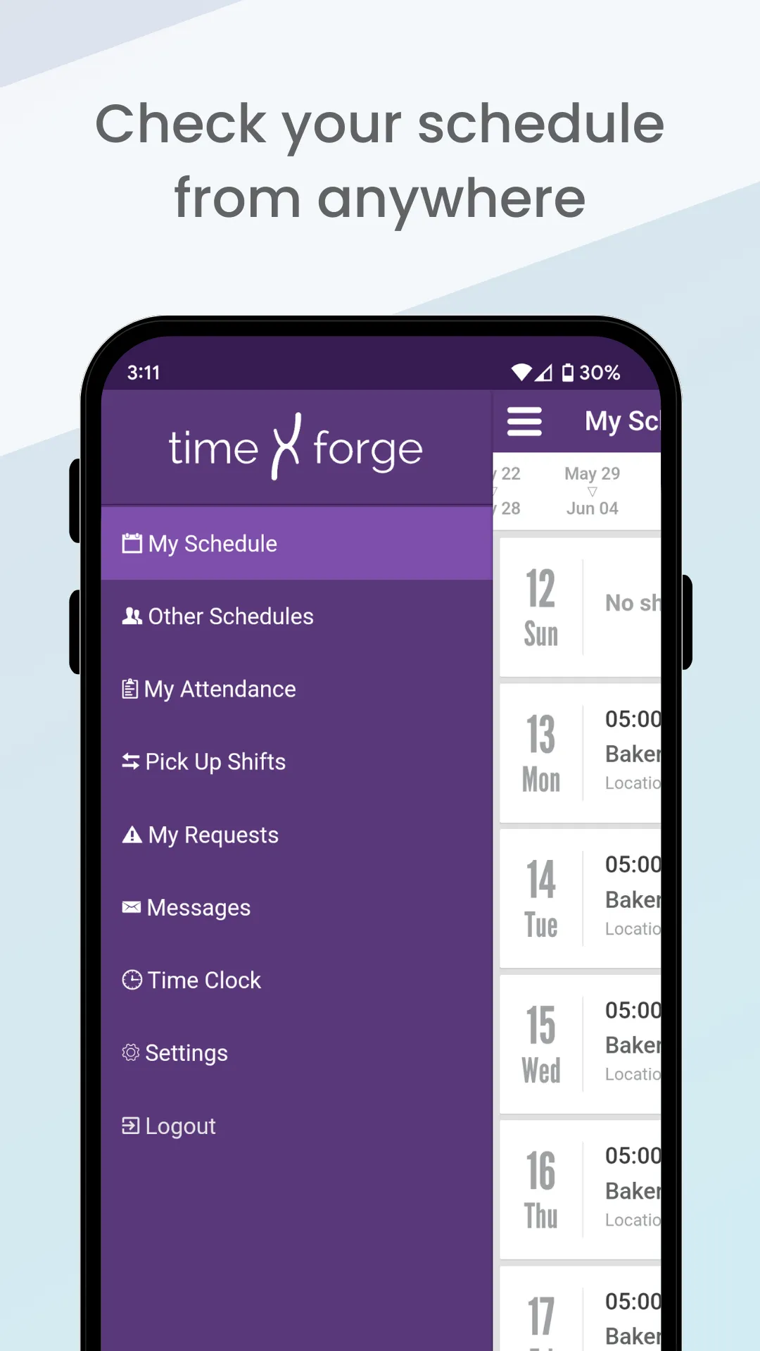 TimeForge Employee | Indus Appstore | Screenshot