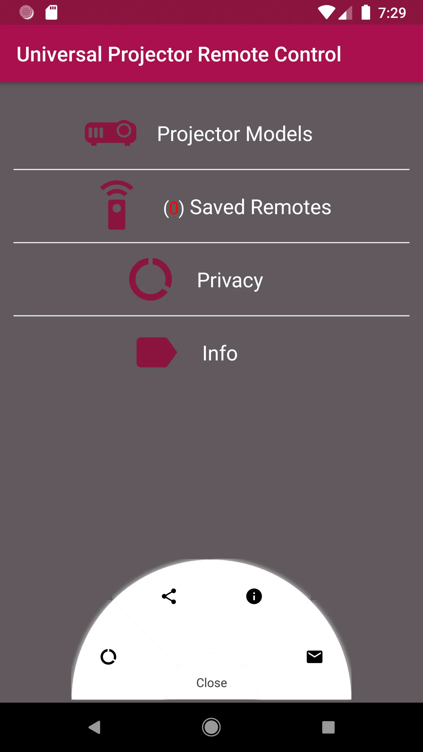 Universal Projector Remote Con | Indus Appstore | Screenshot