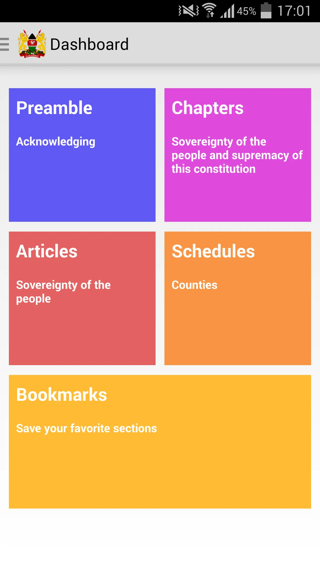 Kenyan Constitution | Indus Appstore | Screenshot