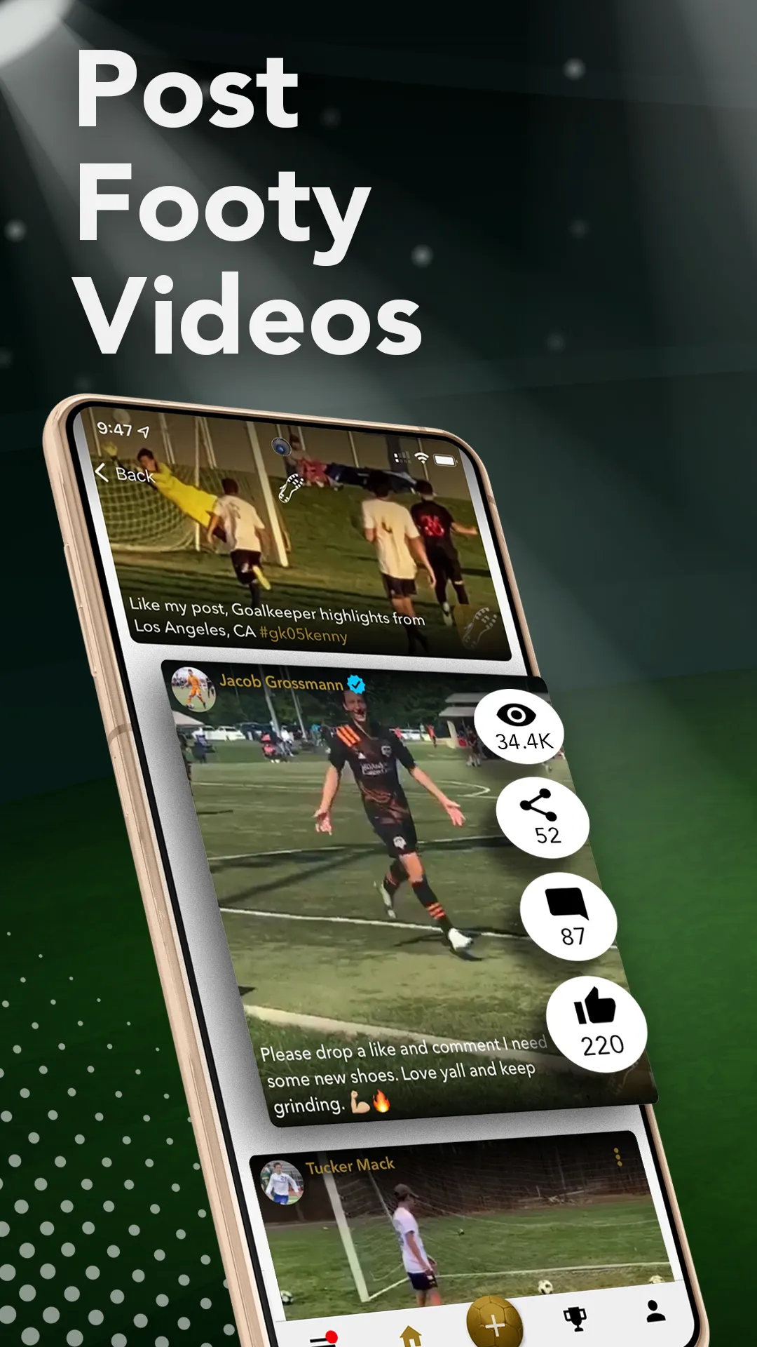 GoldCleats Soccer App | Indus Appstore | Screenshot