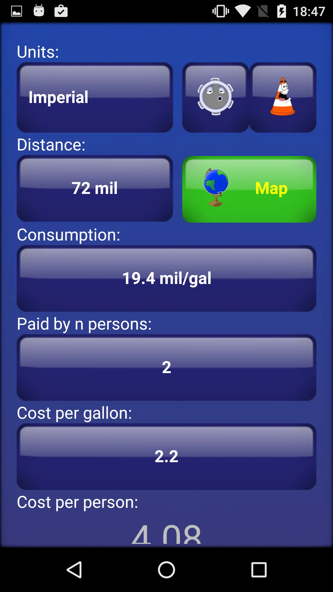 Fuel Calculator | Indus Appstore | Screenshot