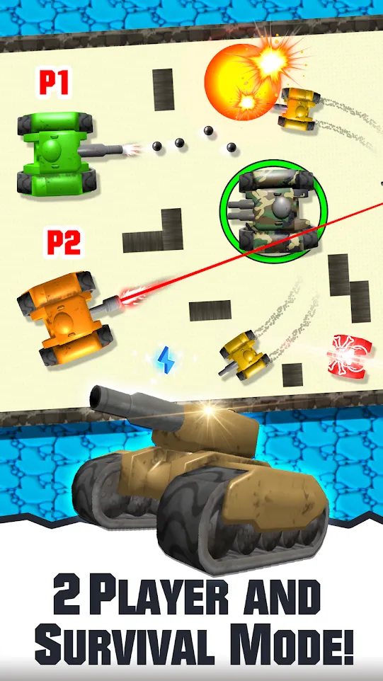 2 Player Tank Wars | Indus Appstore | Screenshot