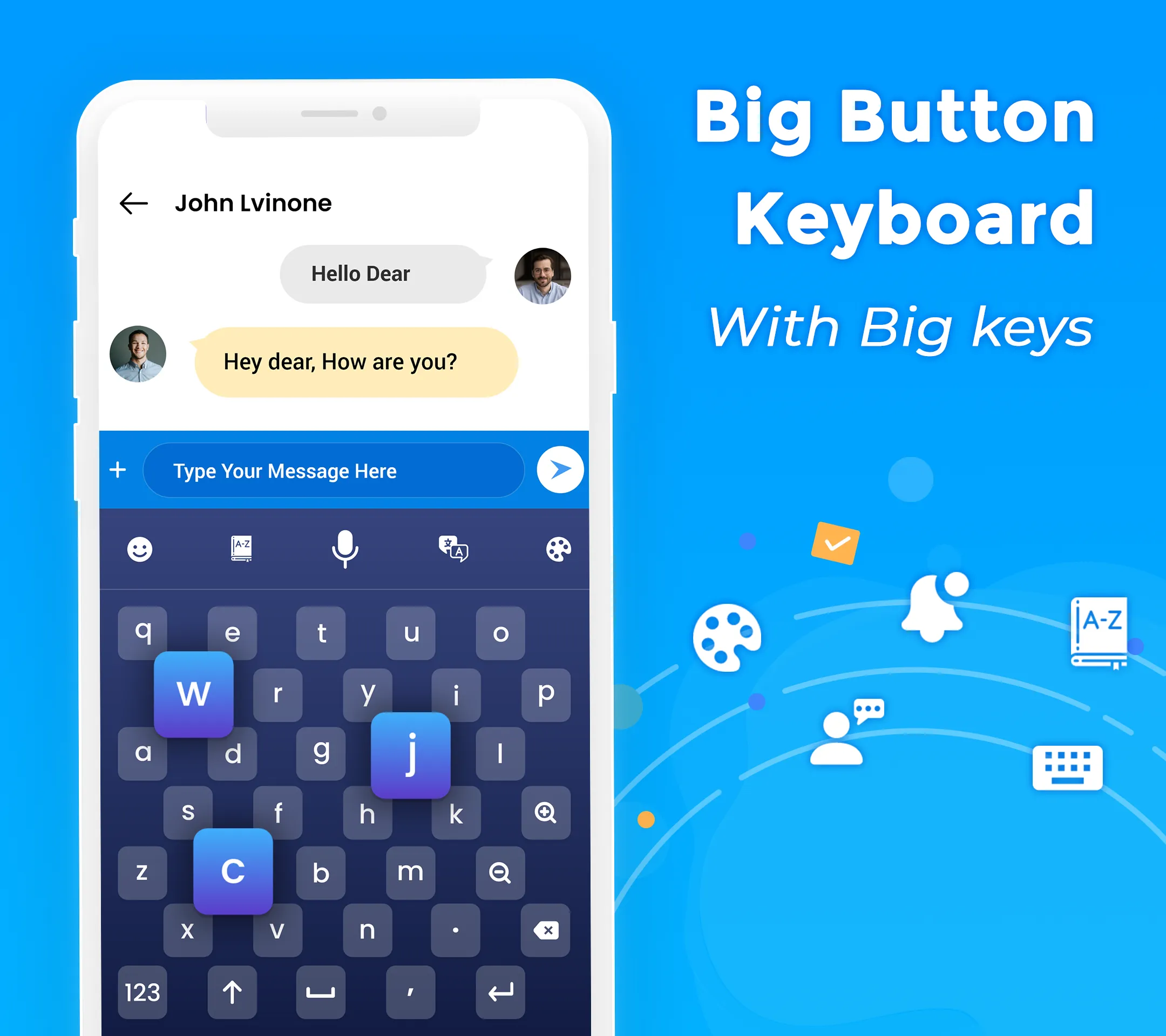 Big Button Keyboard: Big Keys | Indus Appstore | Screenshot