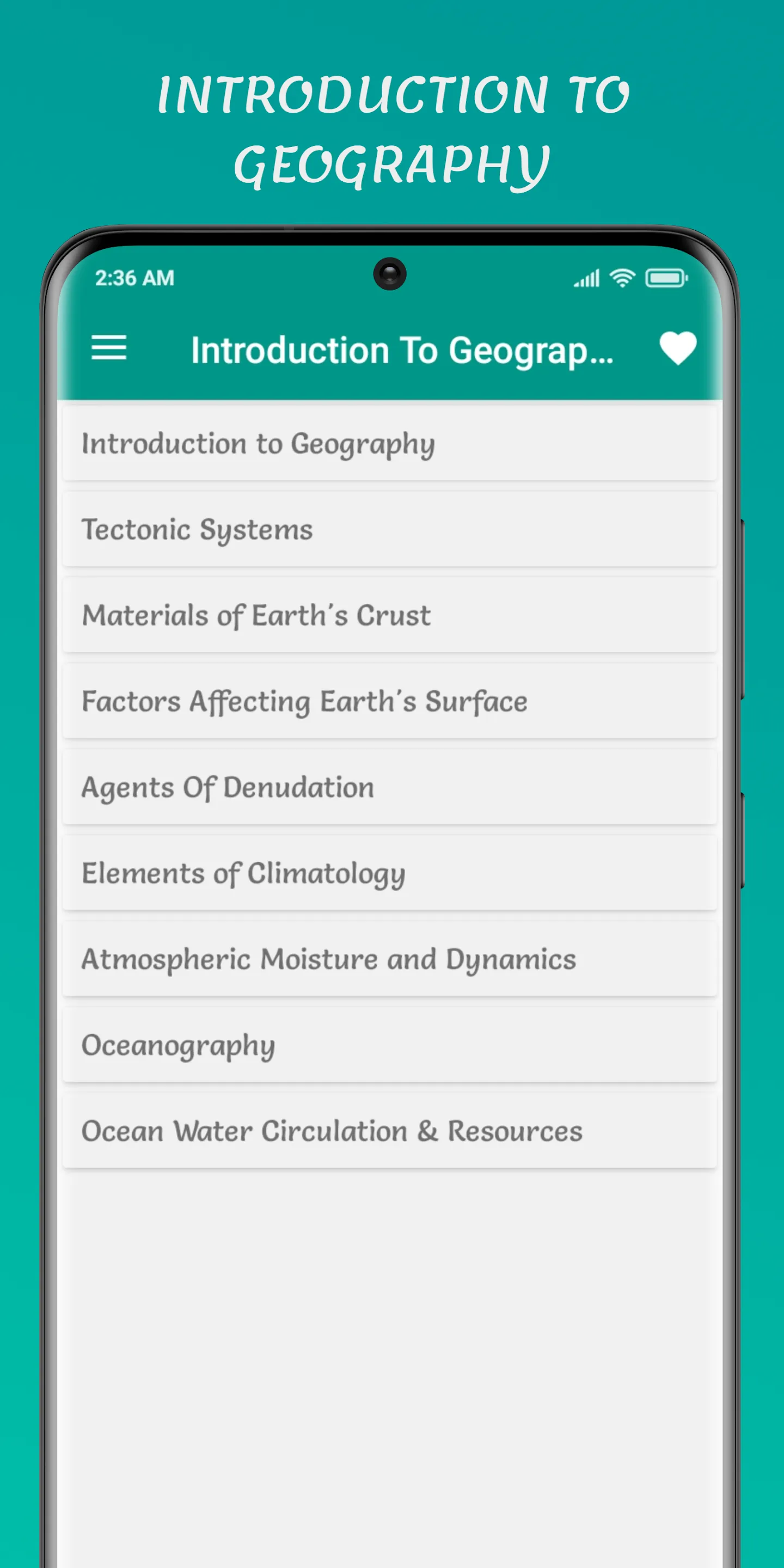 Introduction To Geography | Indus Appstore | Screenshot