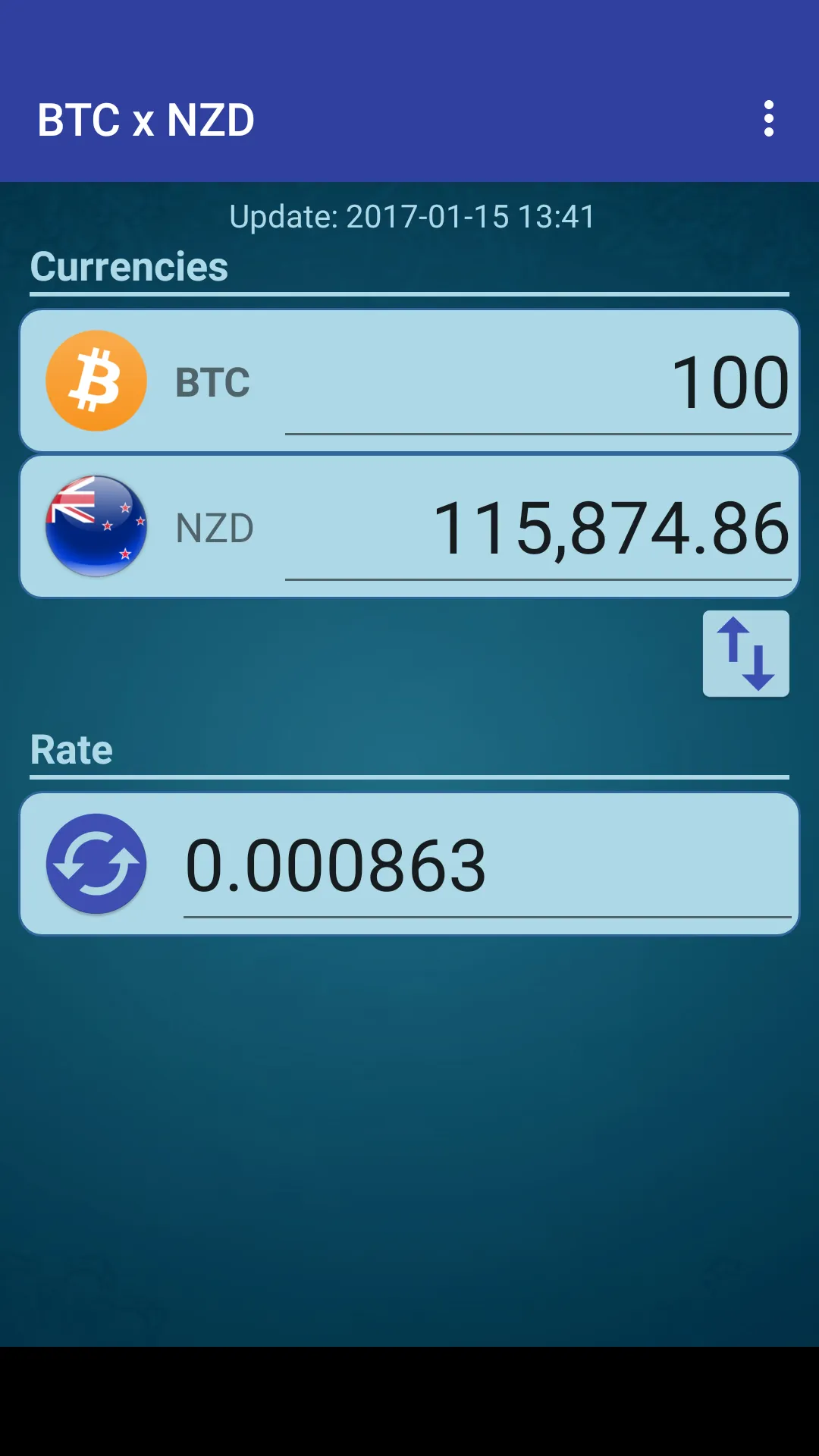 Bitcoin x New Zealand Dollar | Indus Appstore | Screenshot