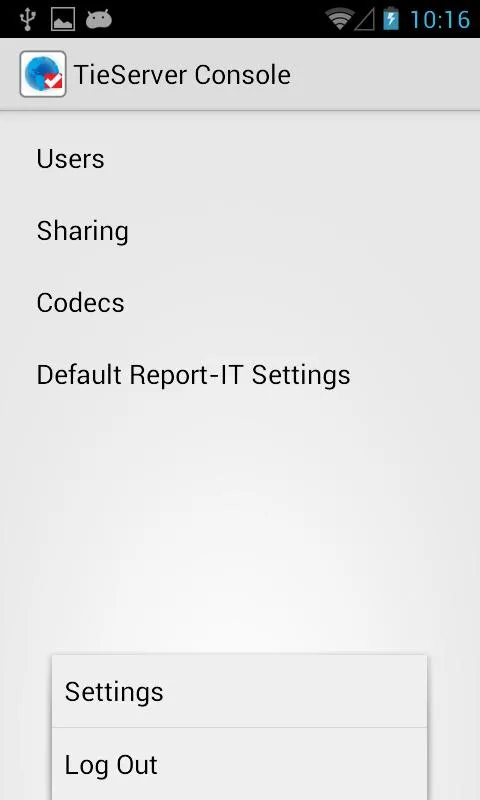 TieServer Console | Indus Appstore | Screenshot