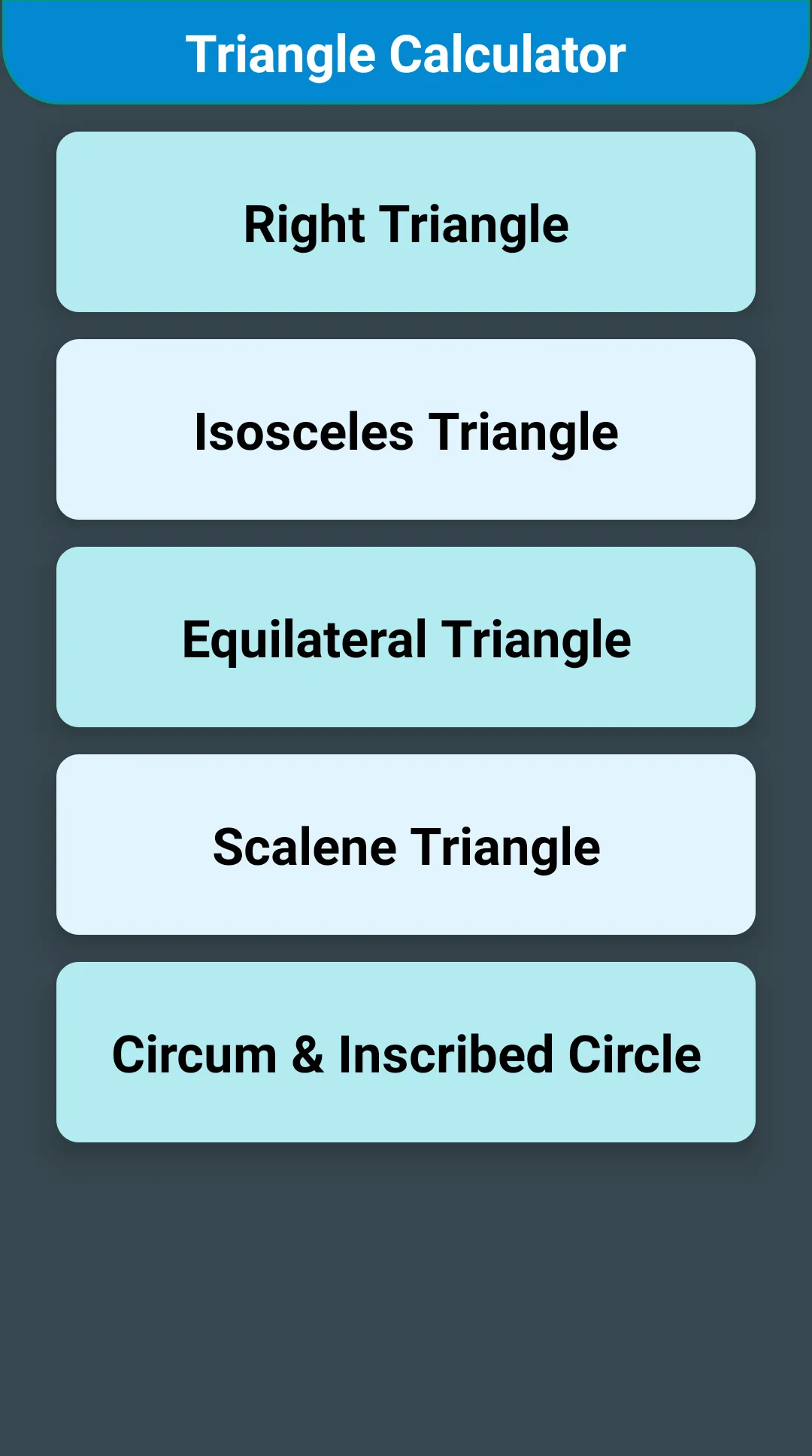 Triangle Calculator | Indus Appstore | Screenshot