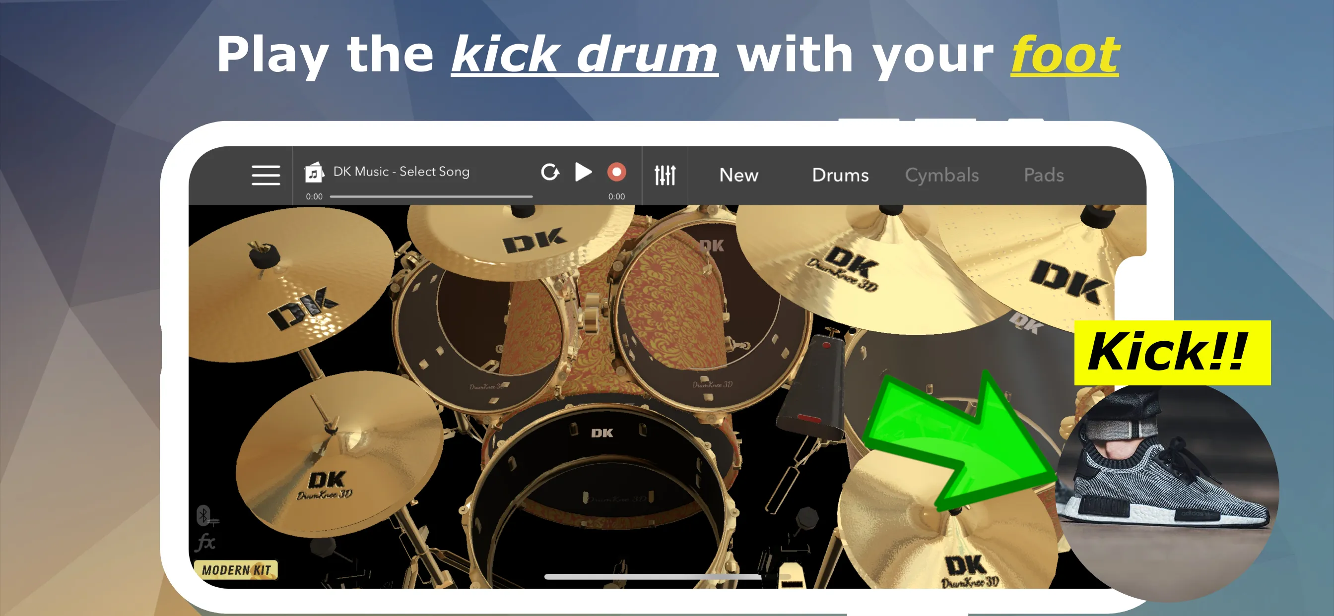 DrumKnee 3D Drums - Drum Set | Indus Appstore | Screenshot