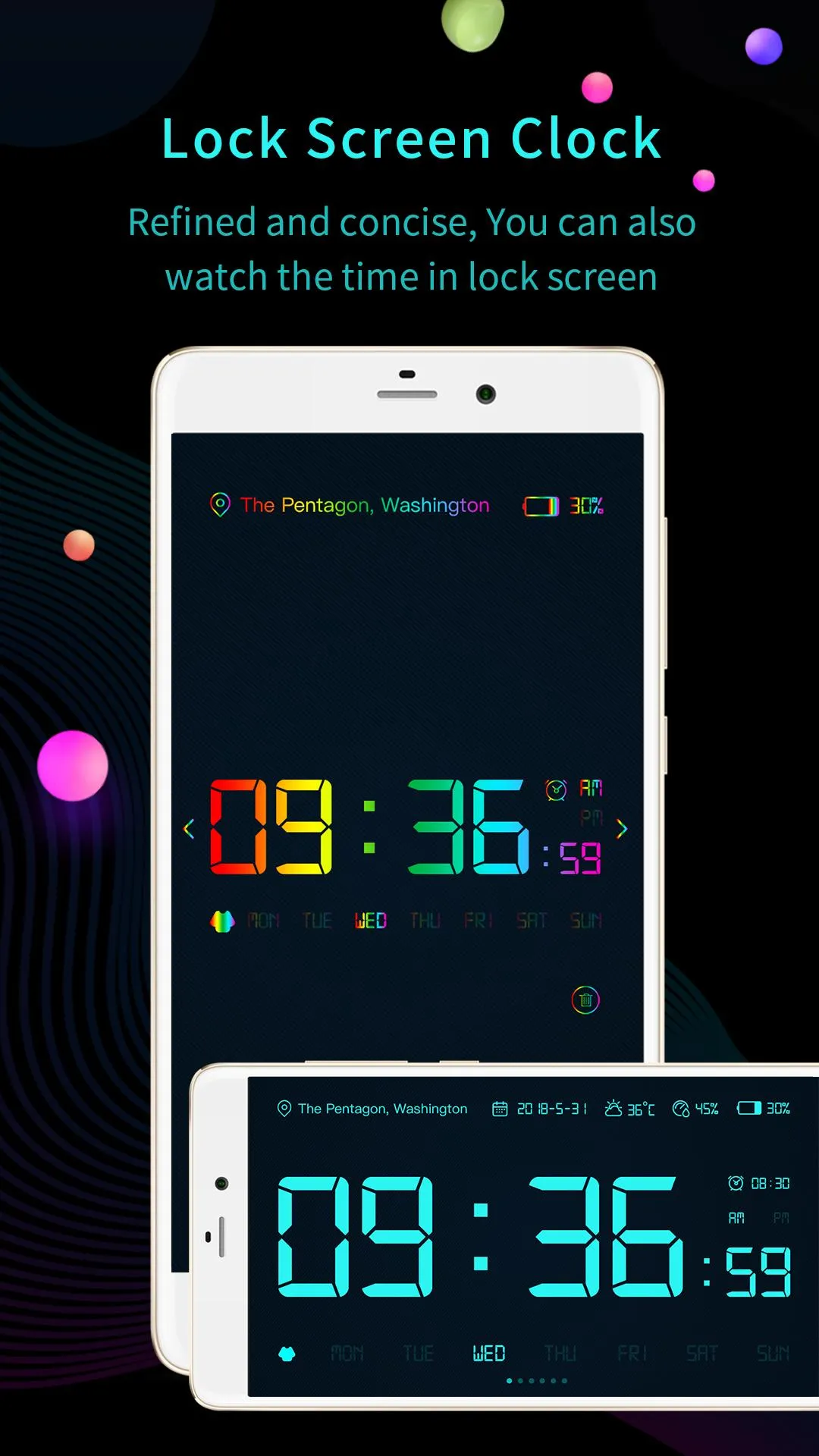 Digital clock widget | Indus Appstore | Screenshot