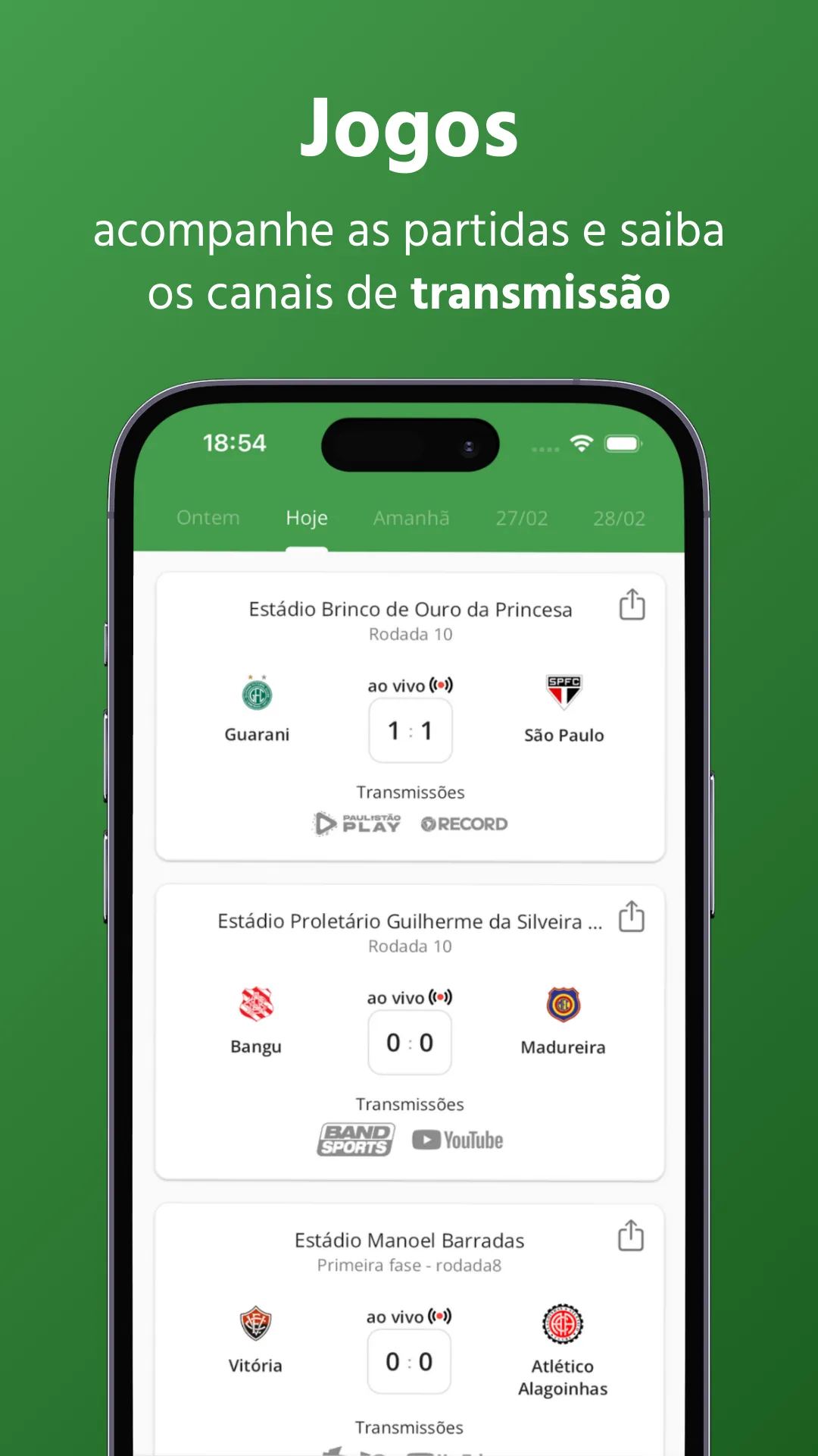 Futebol Hoje: Onde assistir | Indus Appstore | Screenshot