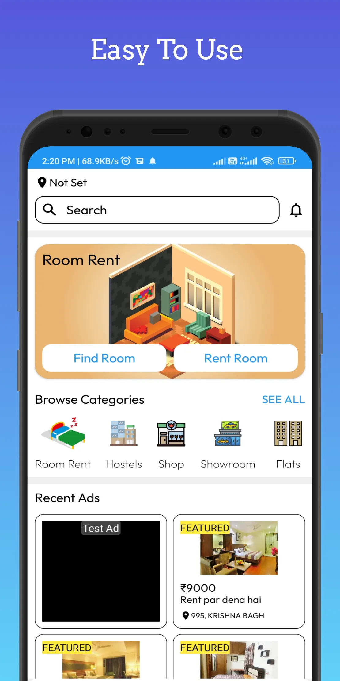 Rerent :- Room Rent Near Me | Indus Appstore | Screenshot