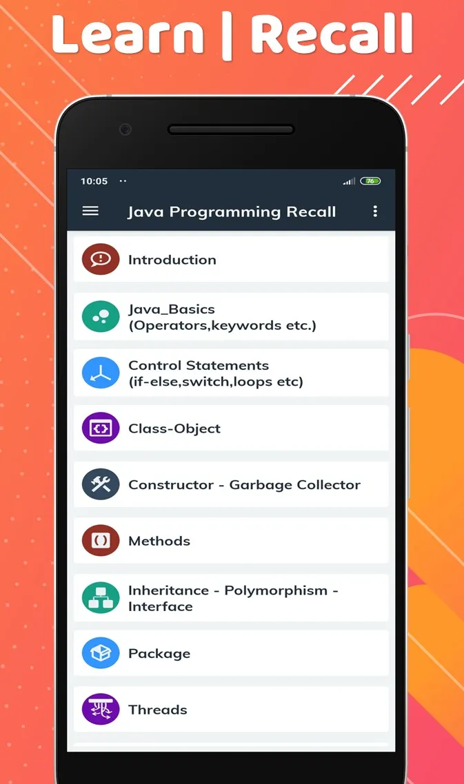 Programming Recall for Java | Indus Appstore | Screenshot