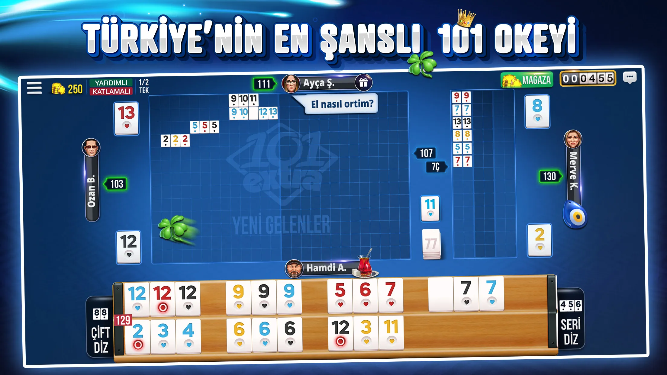 101 Yüzbir Okey Extra - Online | Indus Appstore | Screenshot