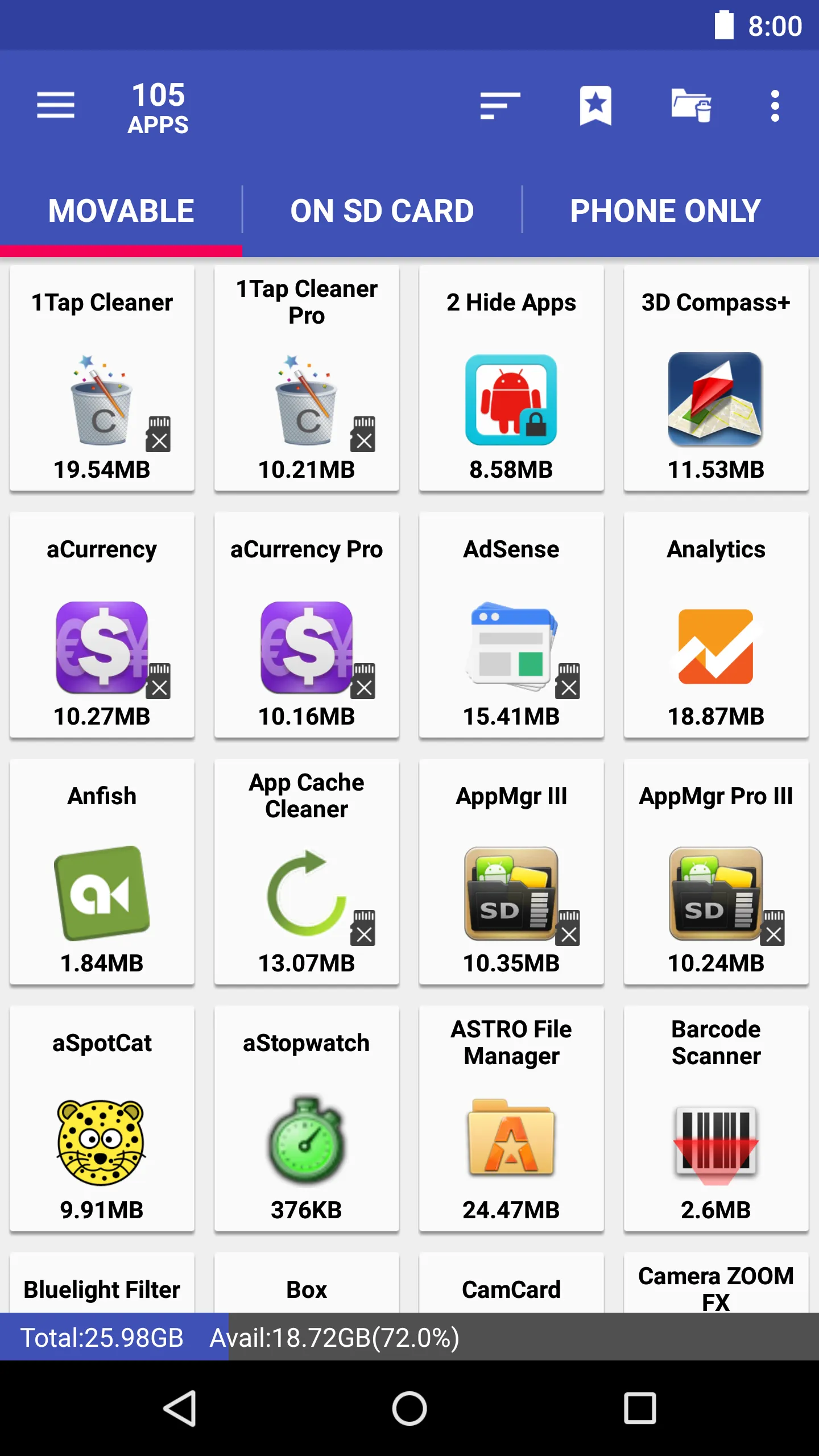 AppMgr III (App 2 SD) | Indus Appstore | Screenshot