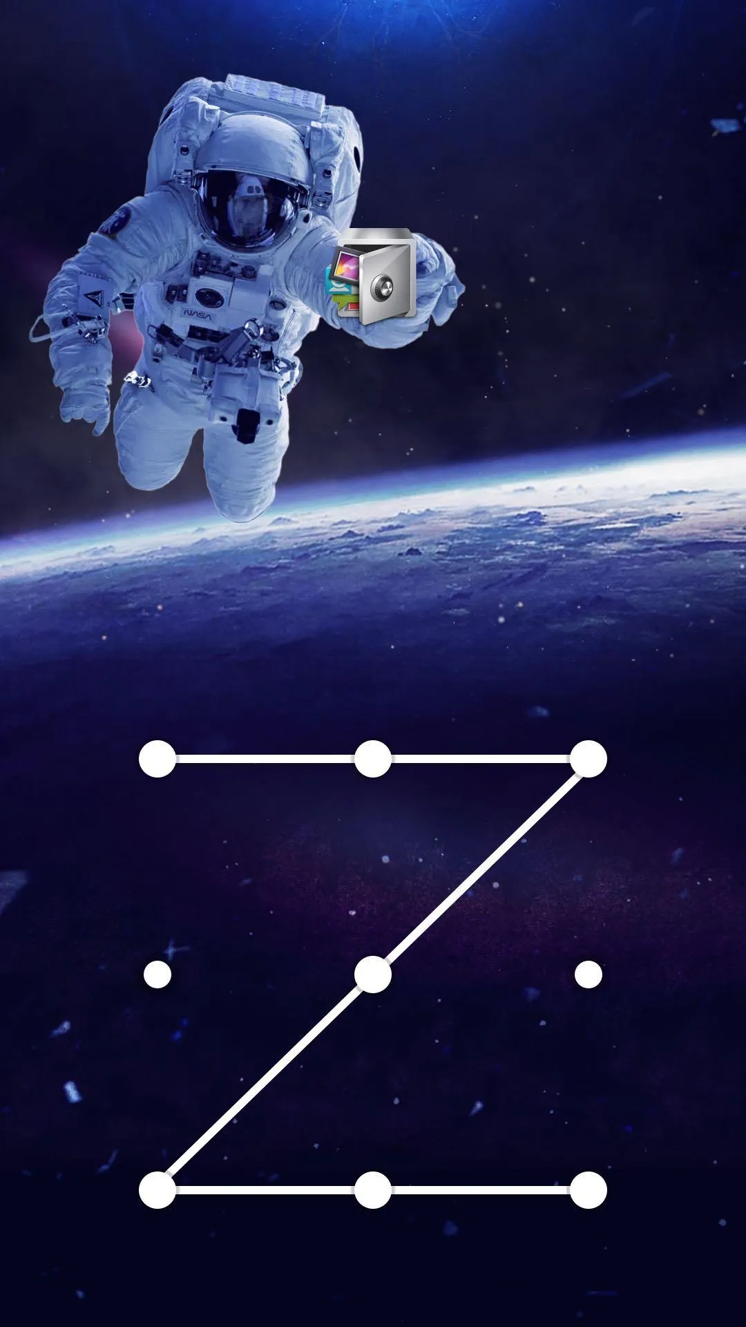 AppLock Live Theme Astronaut | Indus Appstore | Screenshot