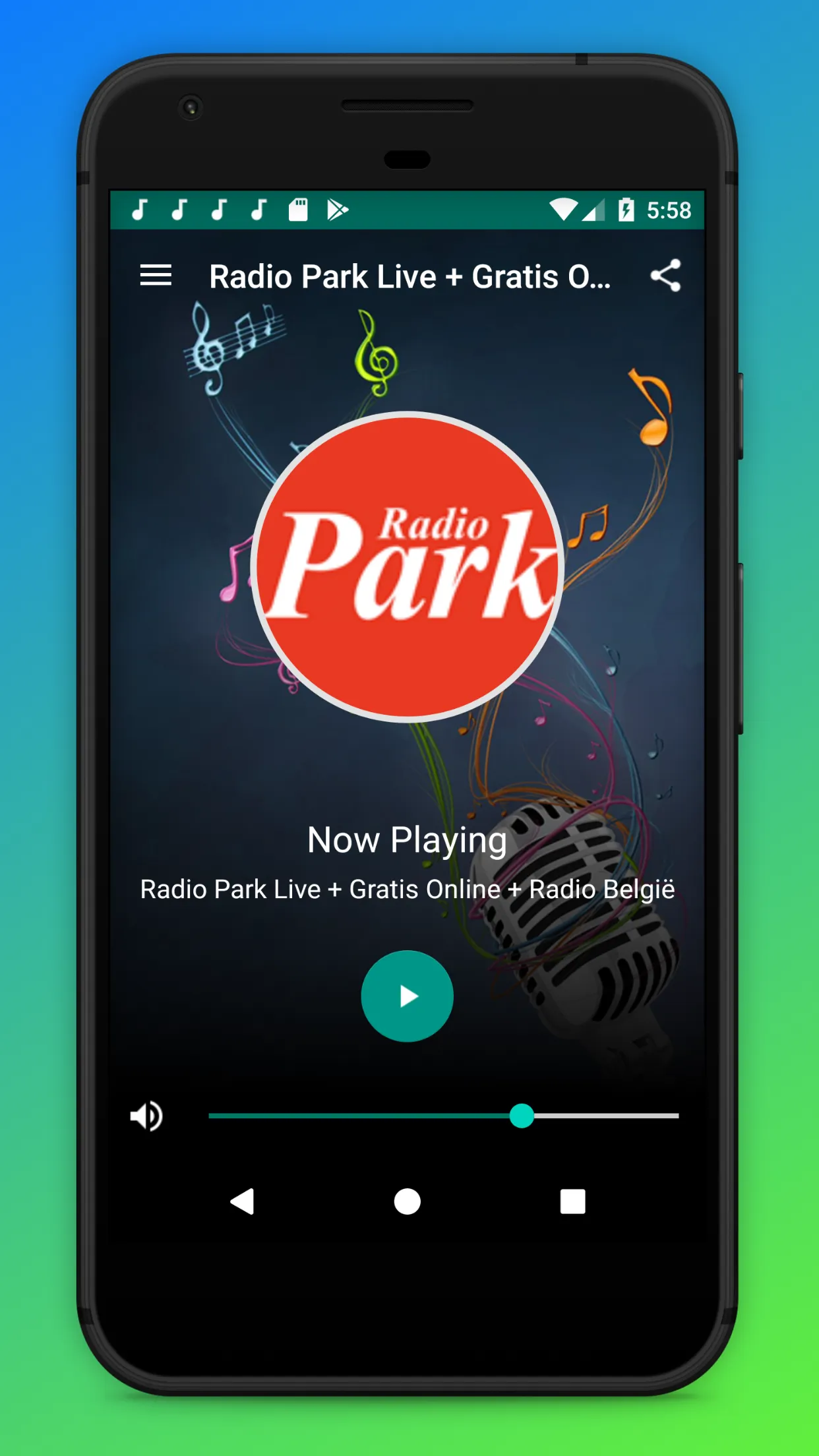 Radio Park FM België Online | Indus Appstore | Screenshot