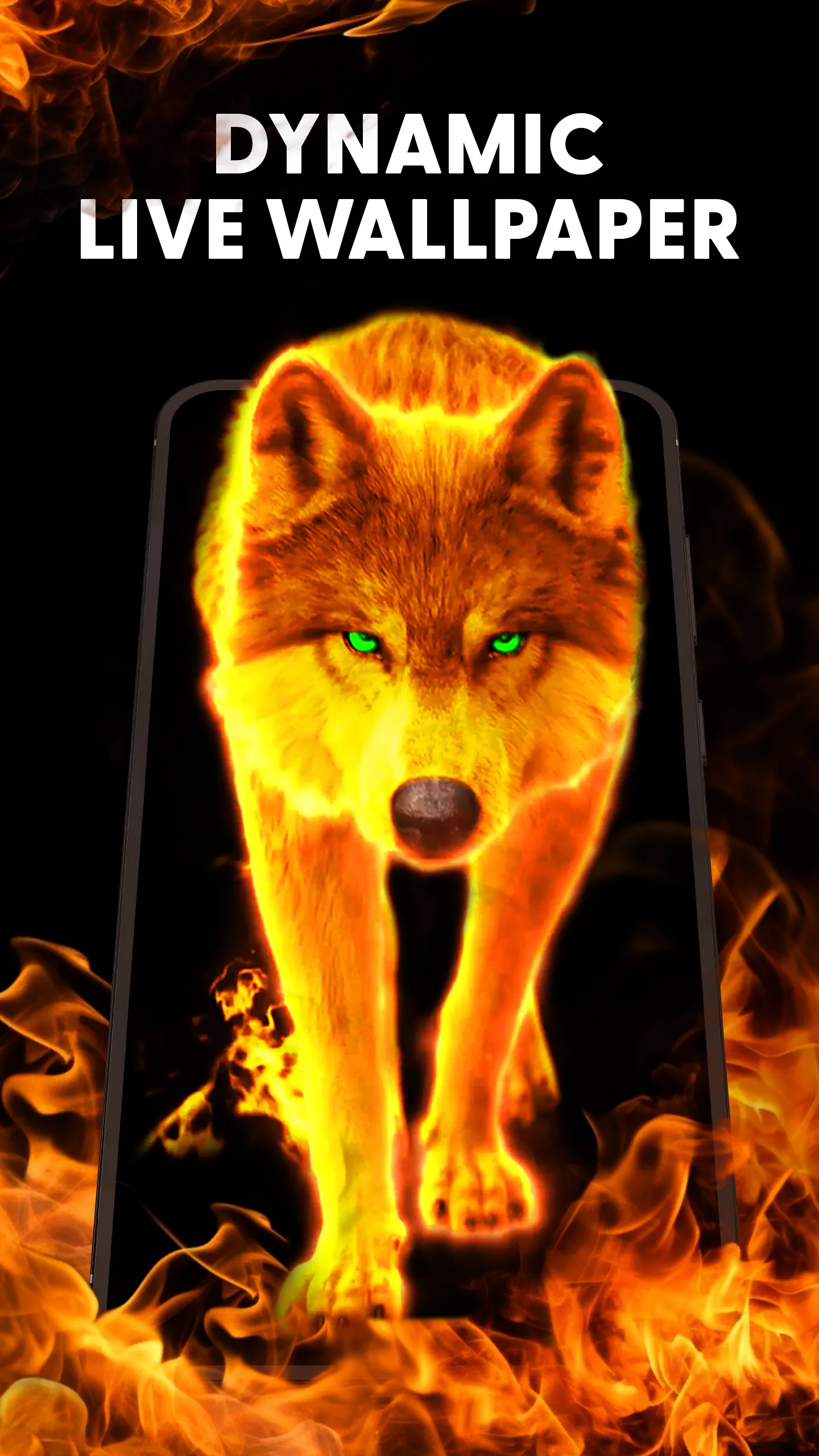 Fire Wallpaper Theme Lone Wolf | Indus Appstore | Screenshot