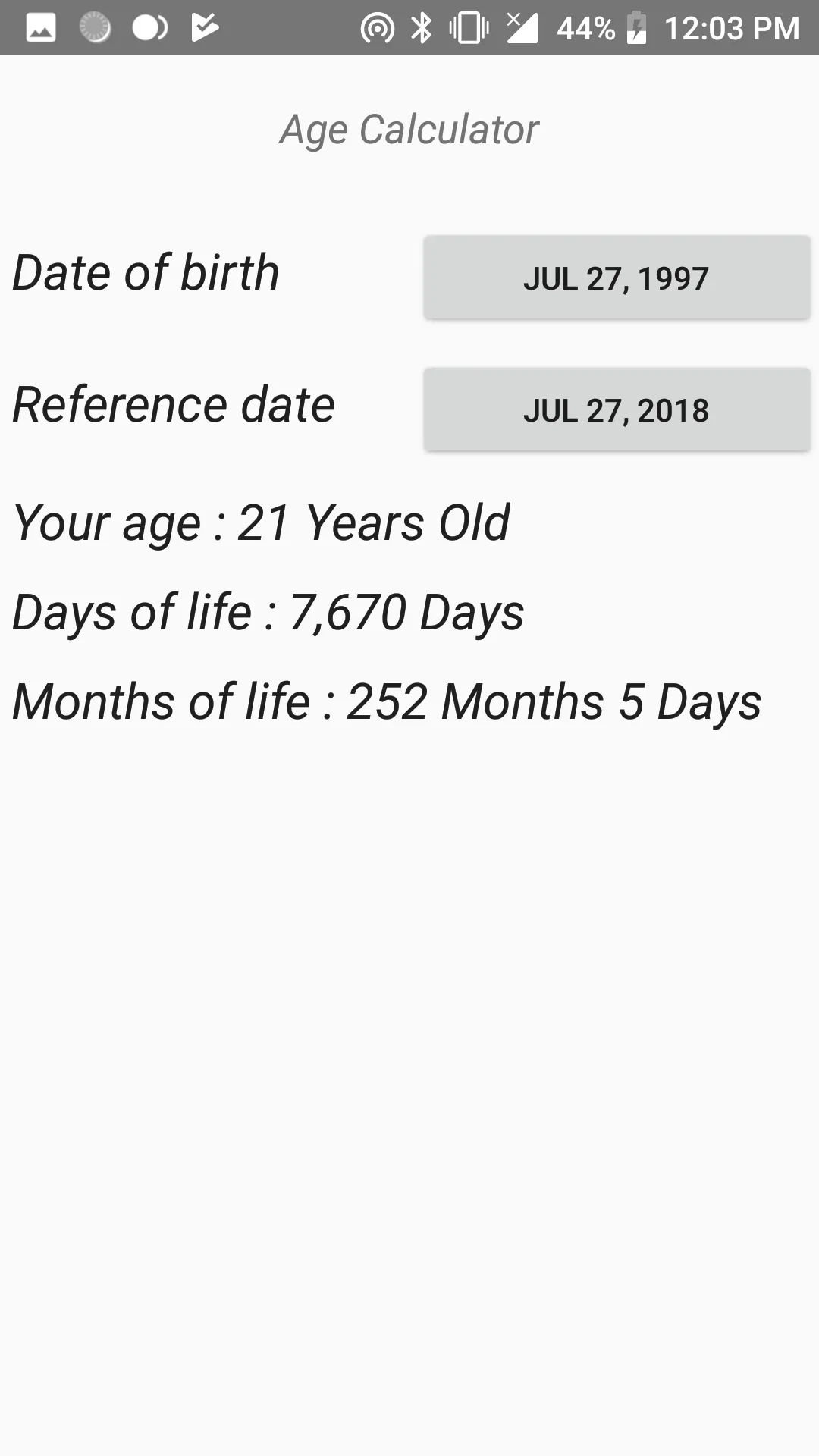 Age & Time Calculator | Indus Appstore | Screenshot