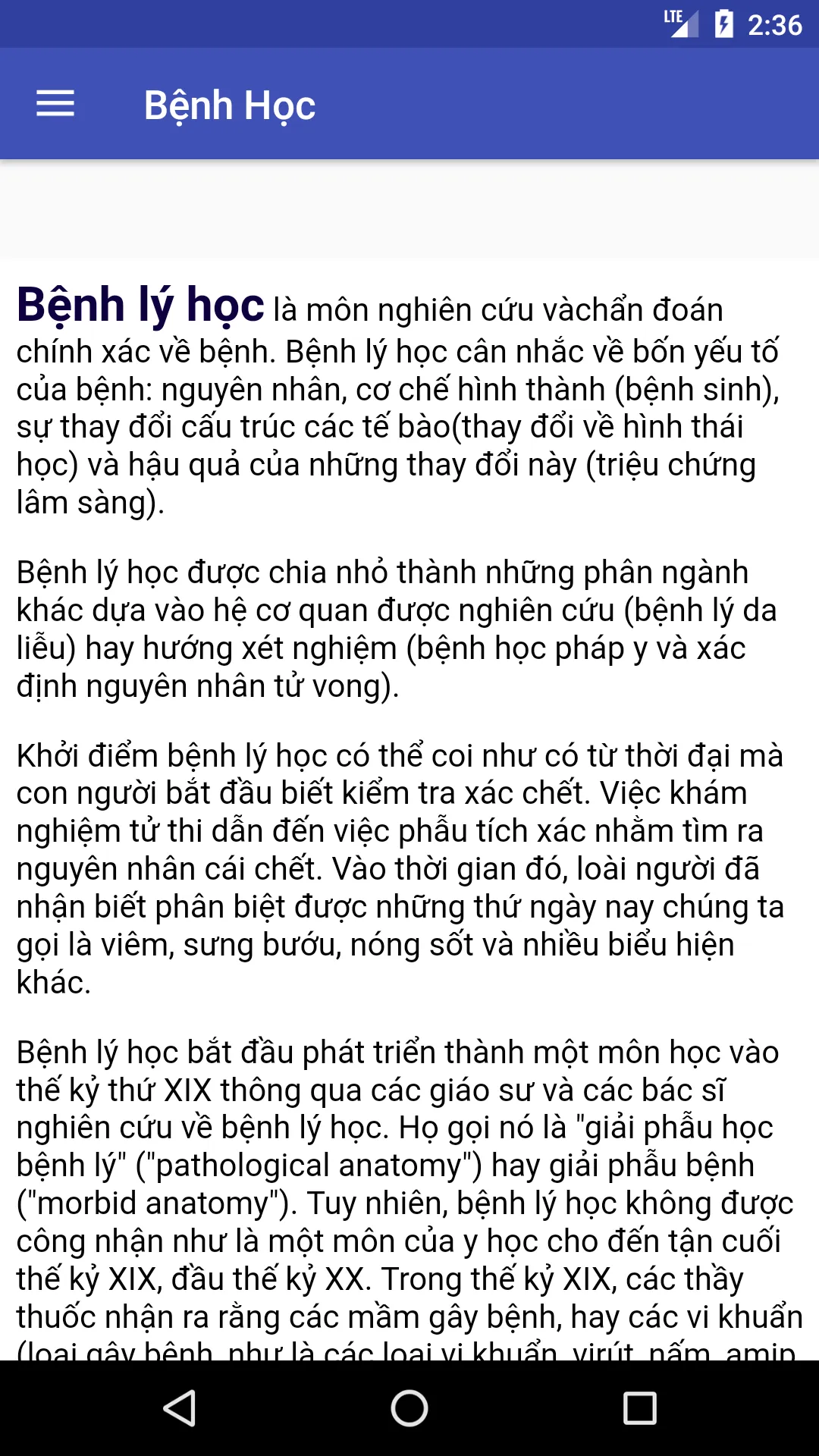 Bệnh học (Benh Hoc) | Indus Appstore | Screenshot