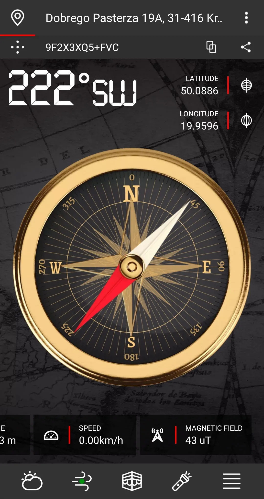 Perfect Compass (with weather) | Indus Appstore | Screenshot