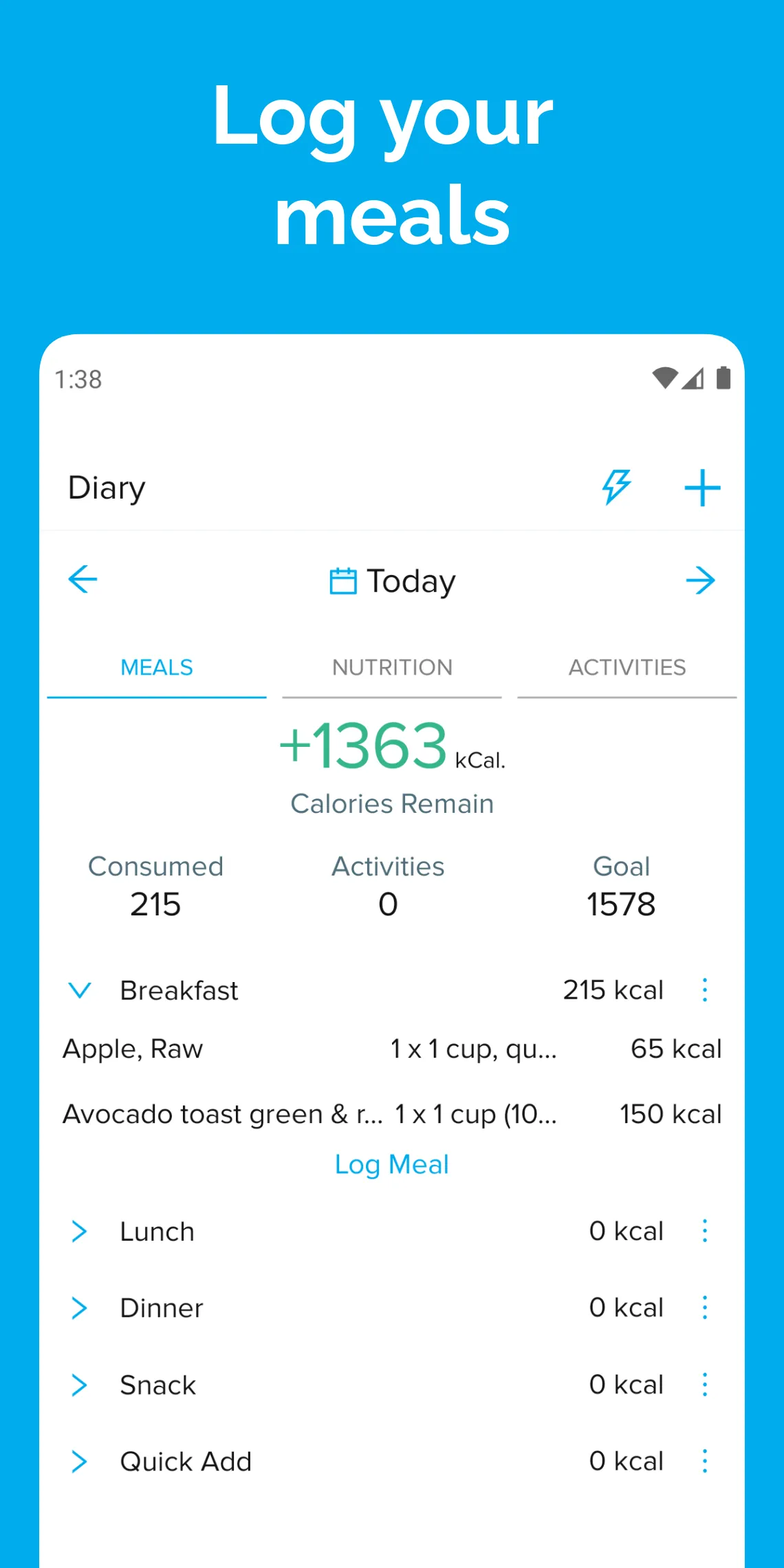 Calorie Counter - OmNom Notes | Indus Appstore | Screenshot