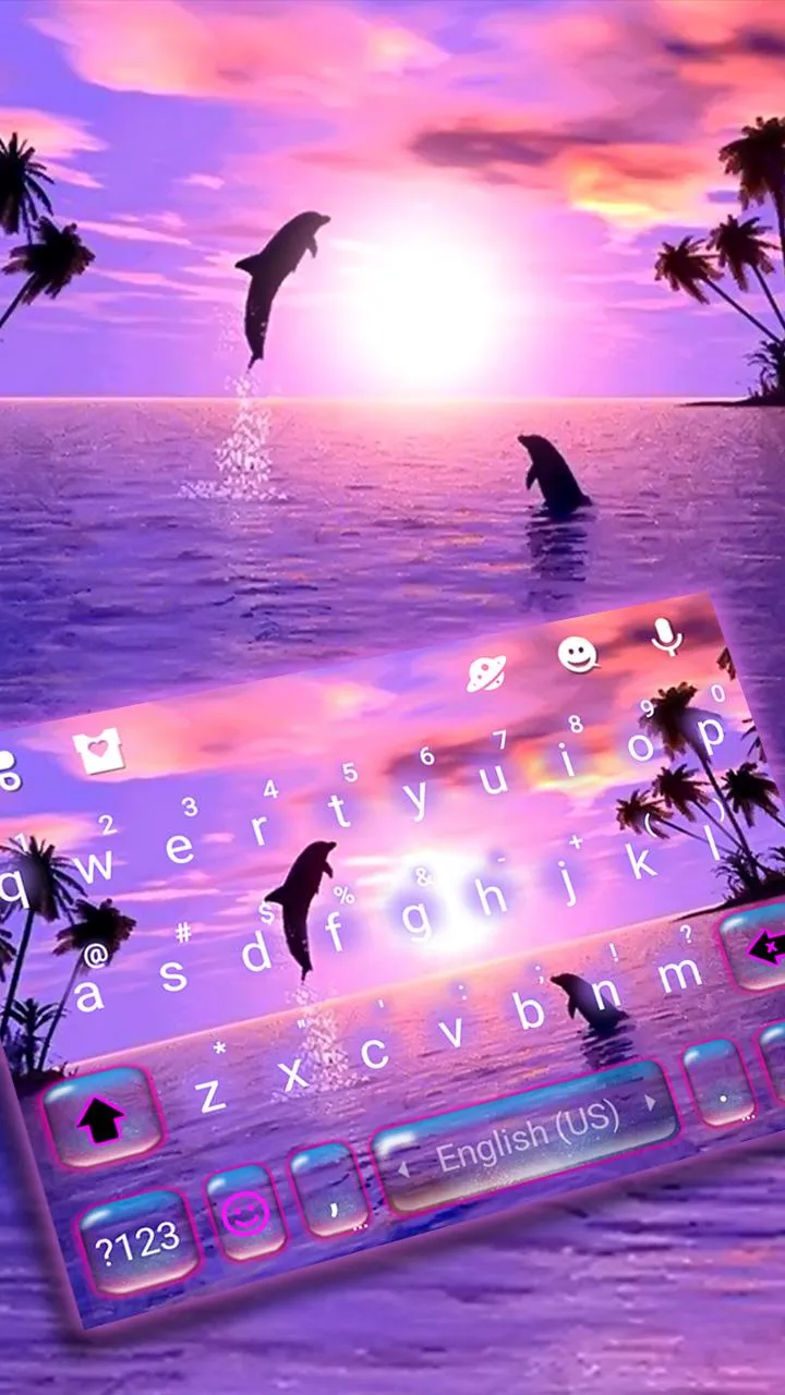 Sunset Sea Dolphin Keyboard Th | Indus Appstore | Screenshot