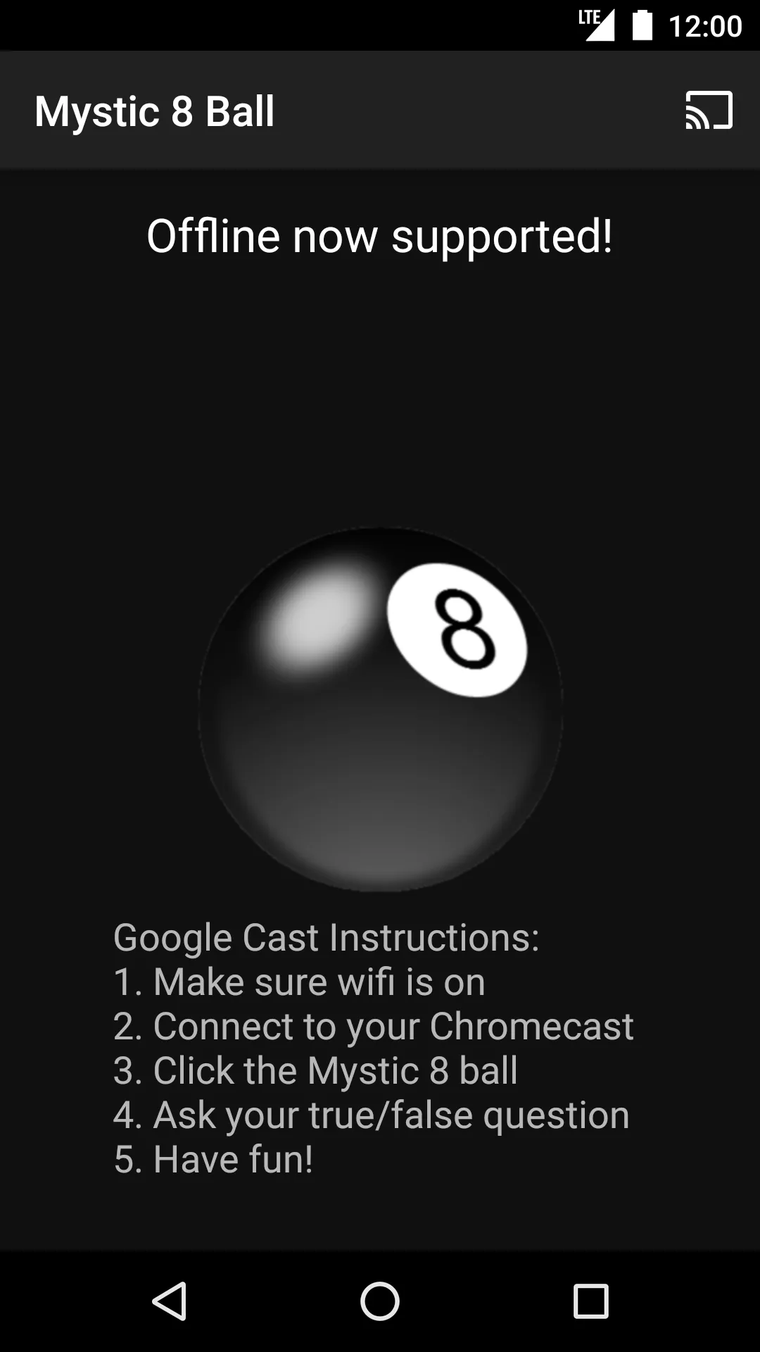 Mystic 8 Ball (Chromecast) | Indus Appstore | Screenshot