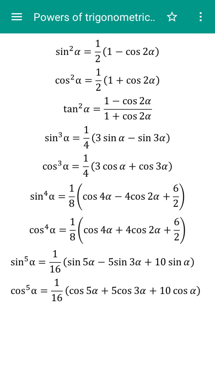 Math Formulas - Offline | Indus Appstore | Screenshot