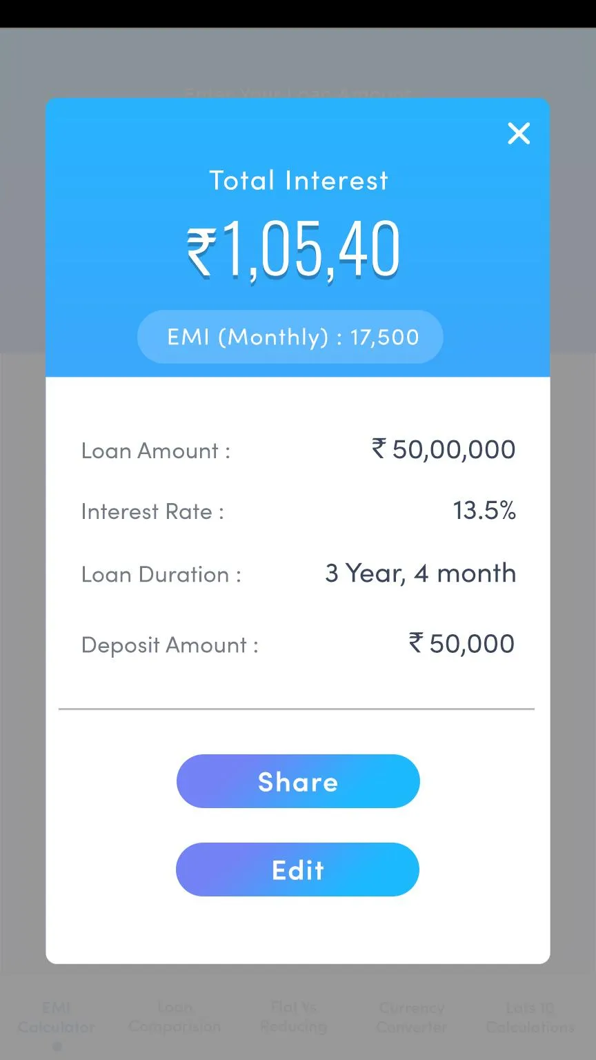 NG EMI Calculator | Indus Appstore | Screenshot