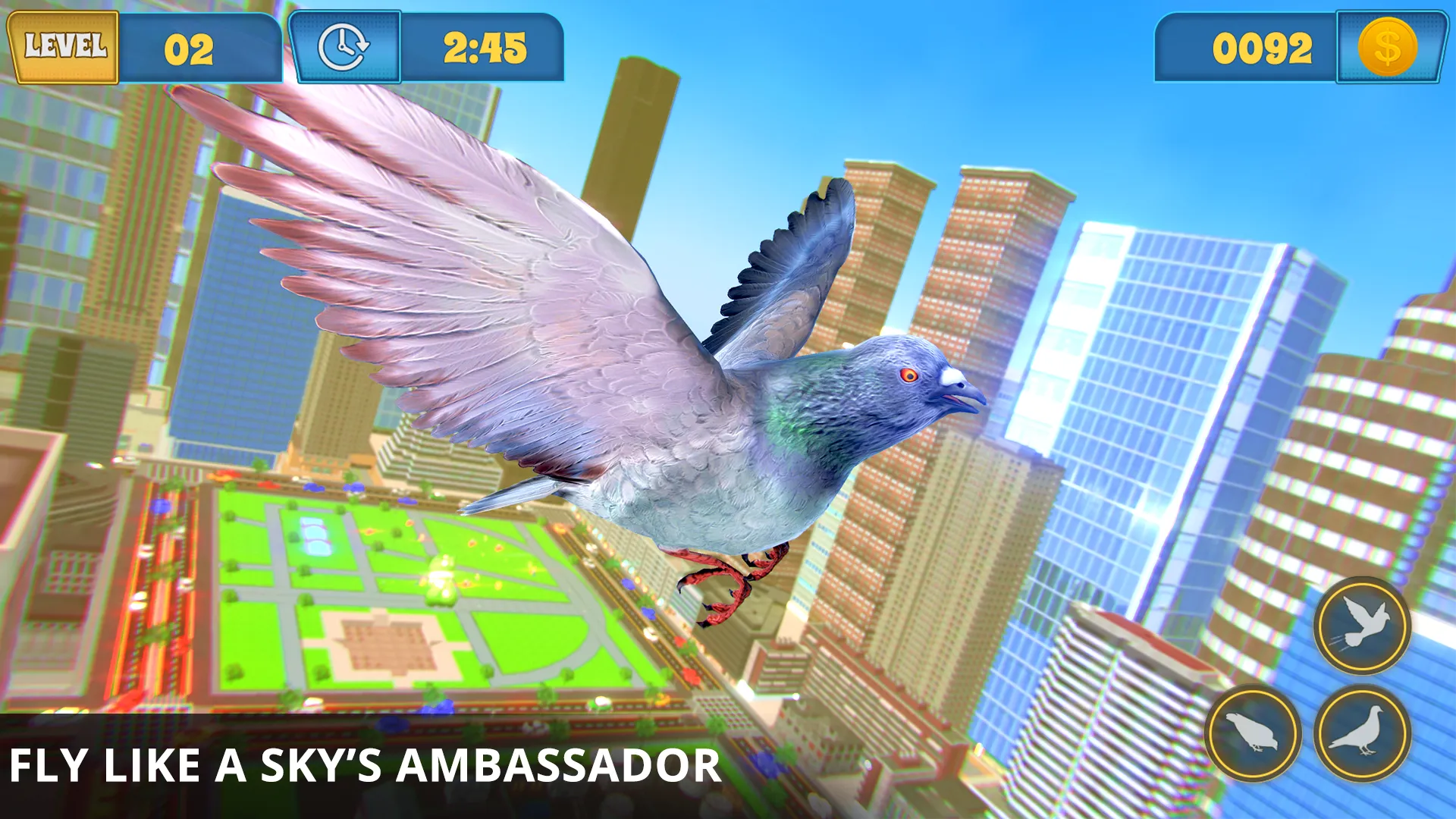 Flying Pigeon Bird simulator | Indus Appstore | Screenshot