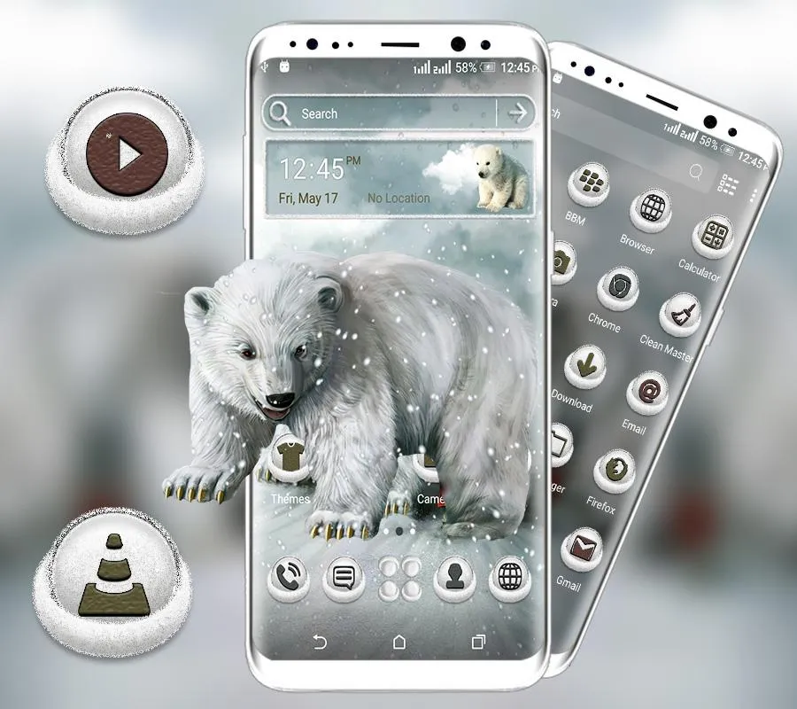 Snow Bear Launcher Theme | Indus Appstore | Screenshot