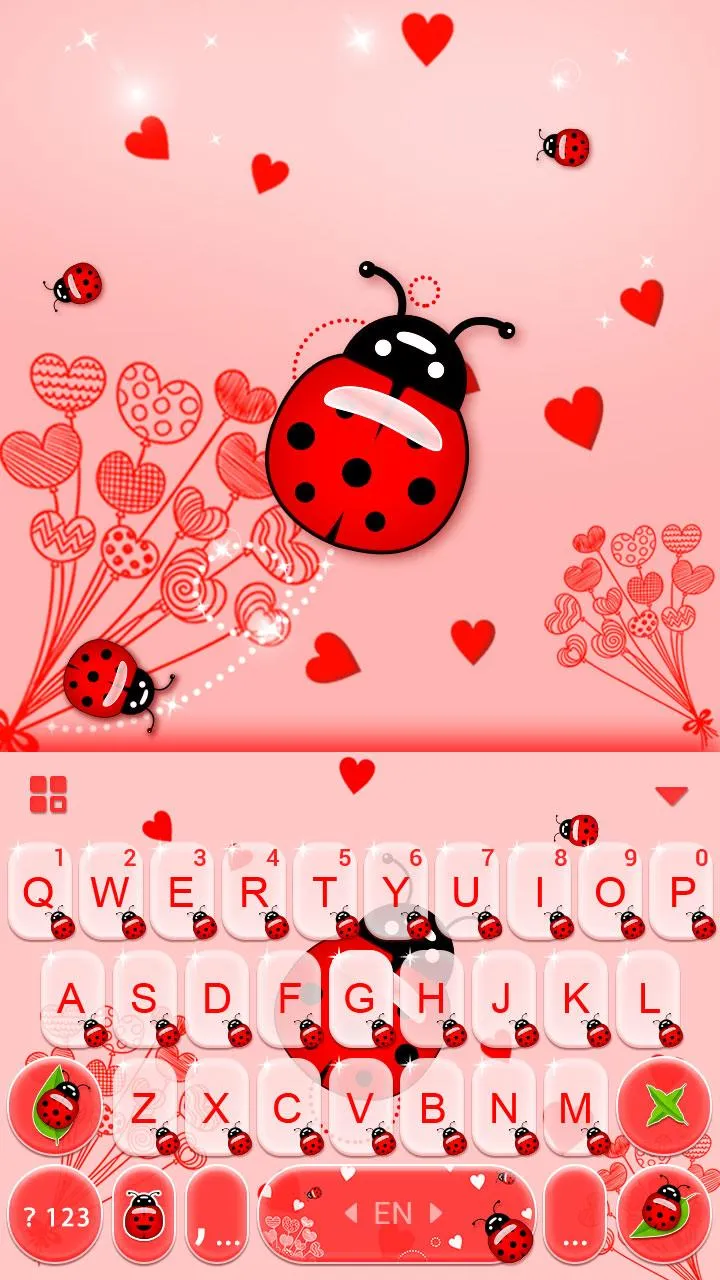 Sweet Ladybird Keyboard Theme | Indus Appstore | Screenshot