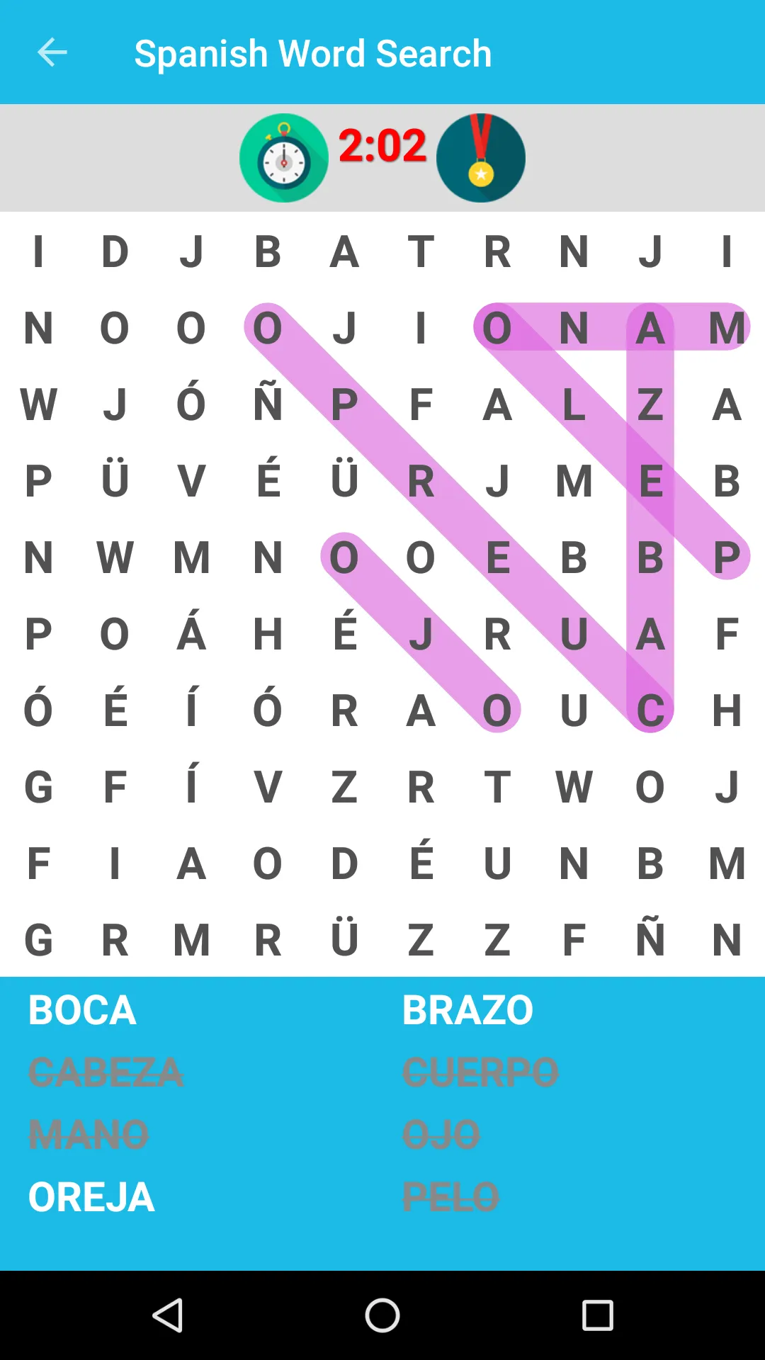 Spanish Word Search Game | Indus Appstore | Screenshot