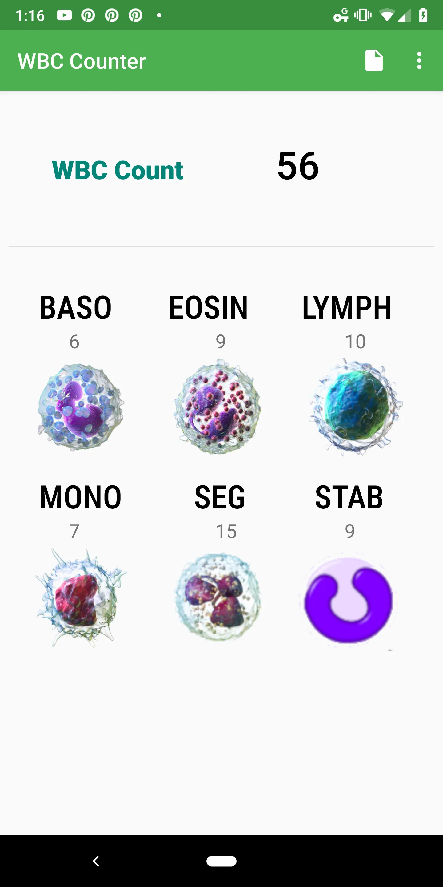 WBC differential counter | Indus Appstore | Screenshot