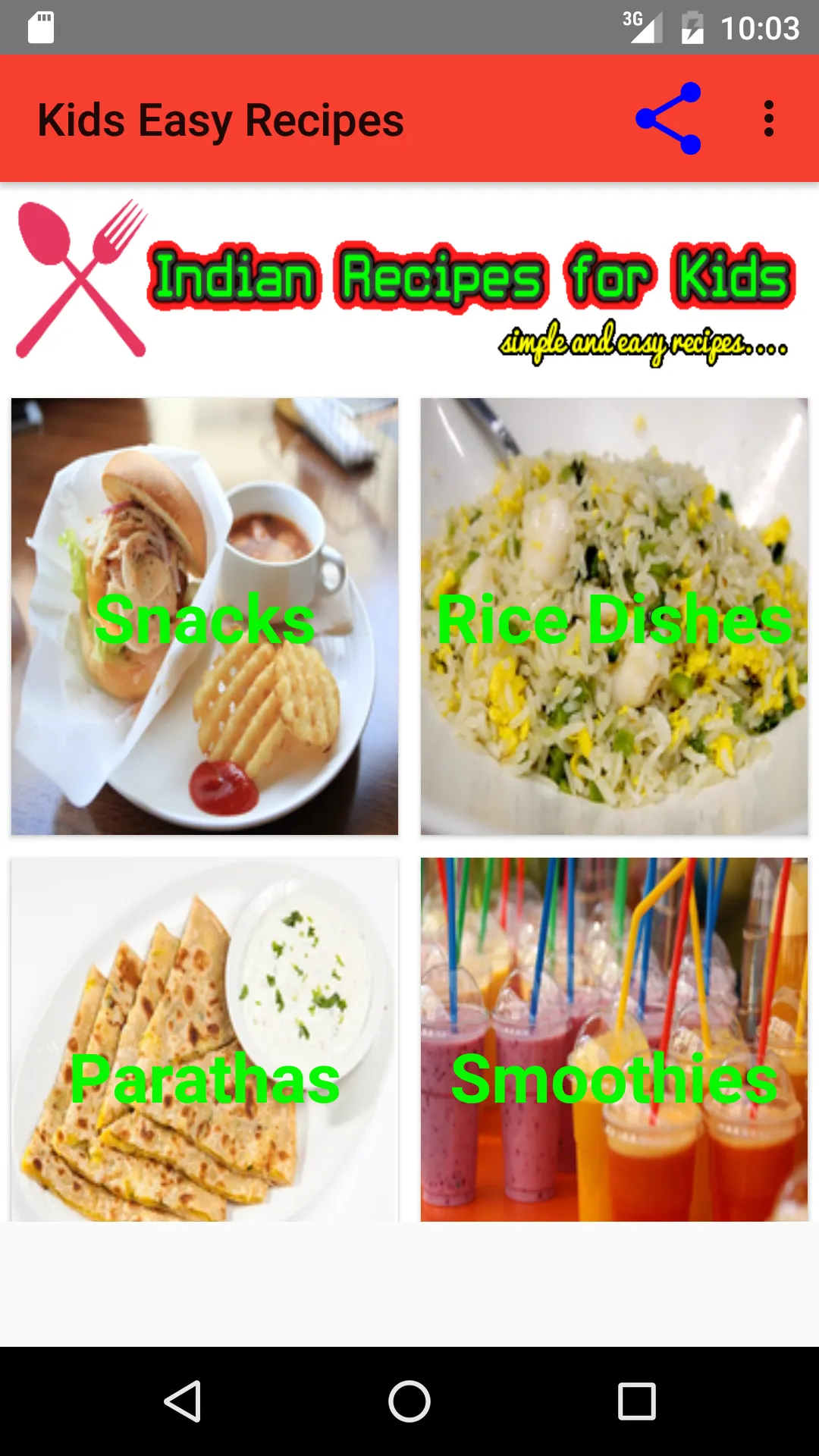 Kids Easy Recipes | Indus Appstore | Screenshot