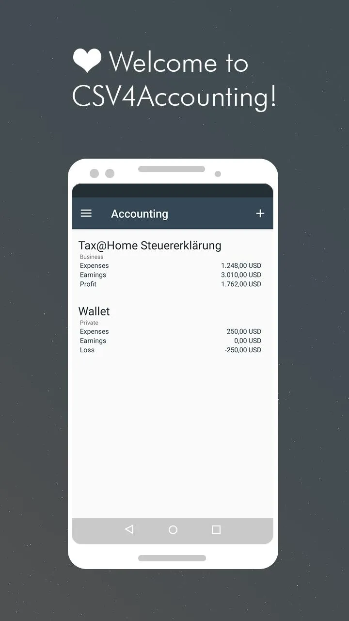 Accounting CSV: track finances | Indus Appstore | Screenshot