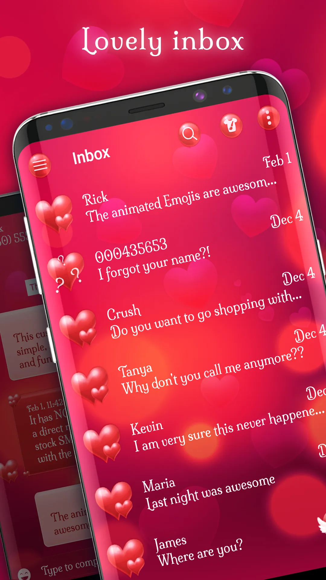 Romantic love red color theme | Indus Appstore | Screenshot