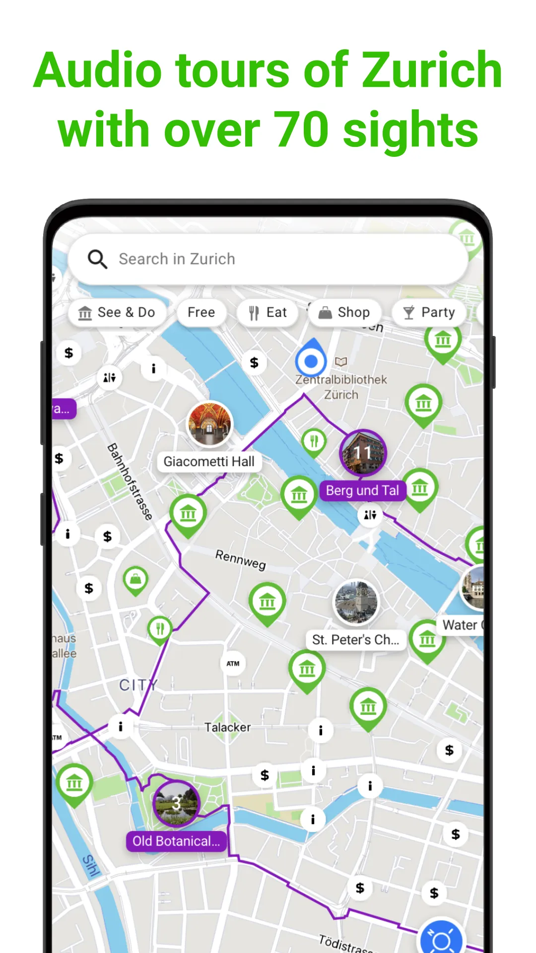 Zurich Tour Guide:SmartGuide | Indus Appstore | Screenshot