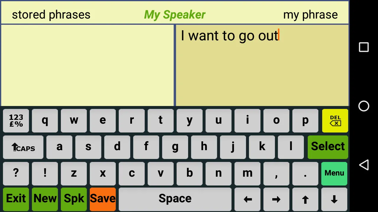 My Speaker AAC Lite | Indus Appstore | Screenshot