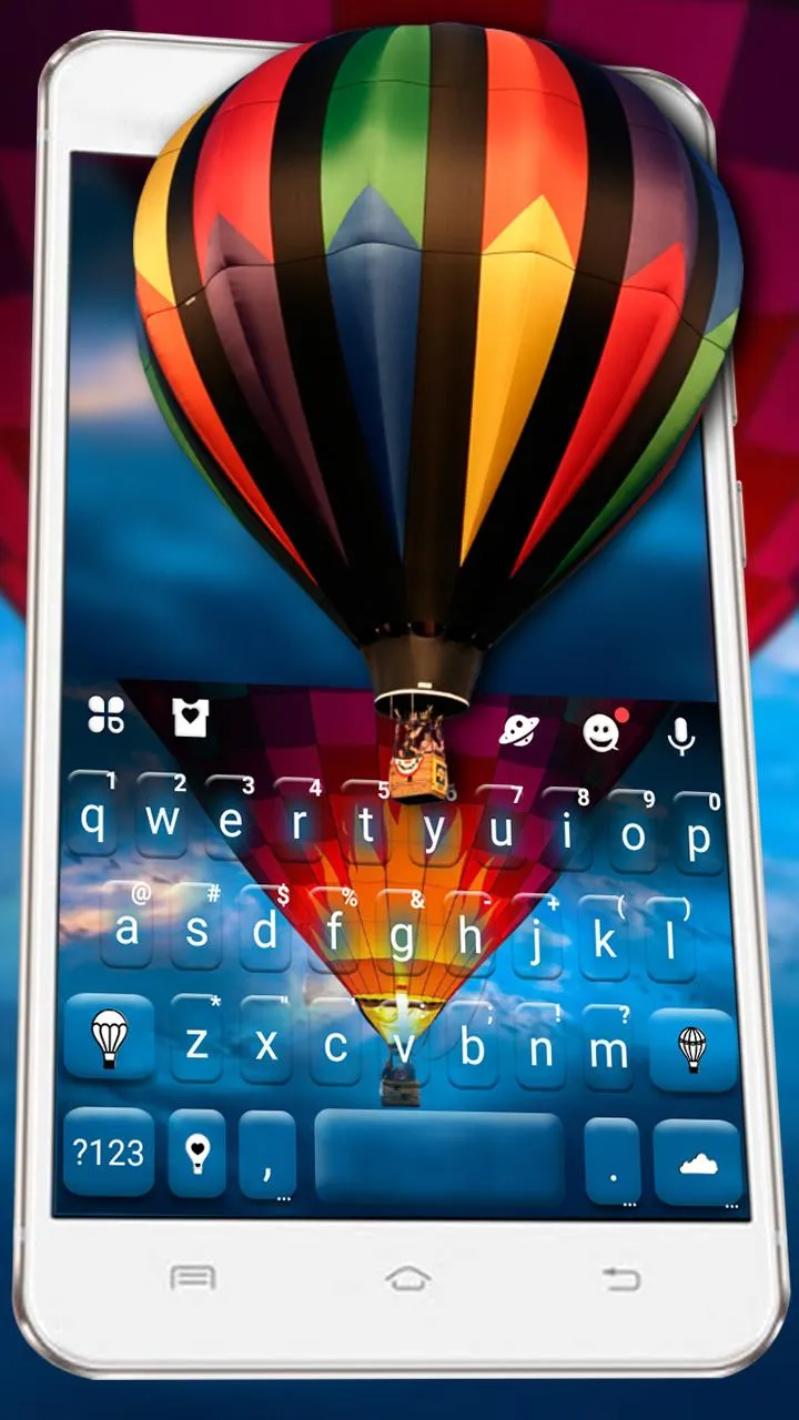 Blue Sky Hot Balloon Keyboard  | Indus Appstore | Screenshot