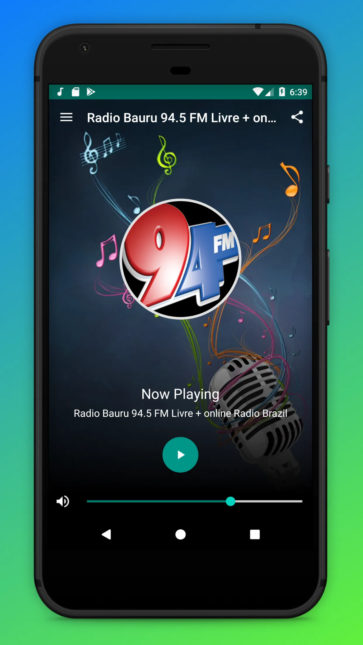 Radio 94 FM Bauru App Brasil | Indus Appstore | Screenshot