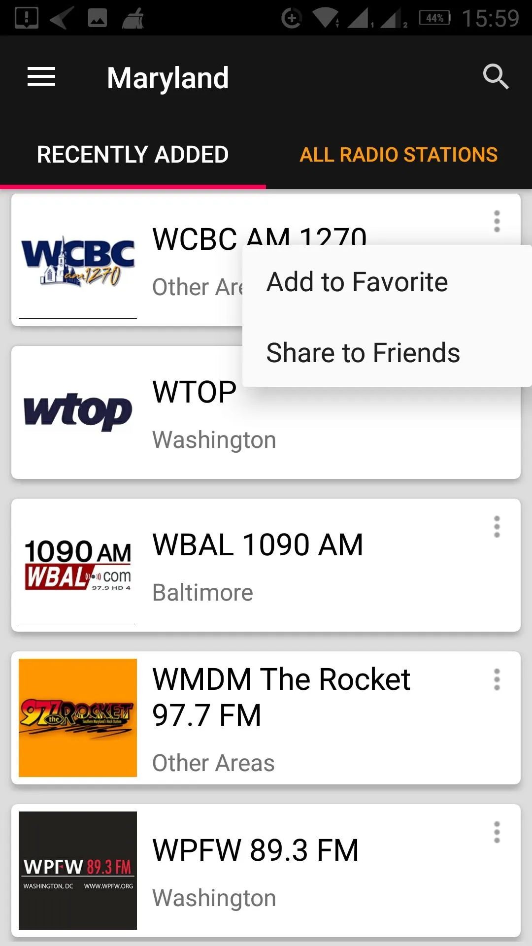 Maryland Radio Stations - USA | Indus Appstore | Screenshot