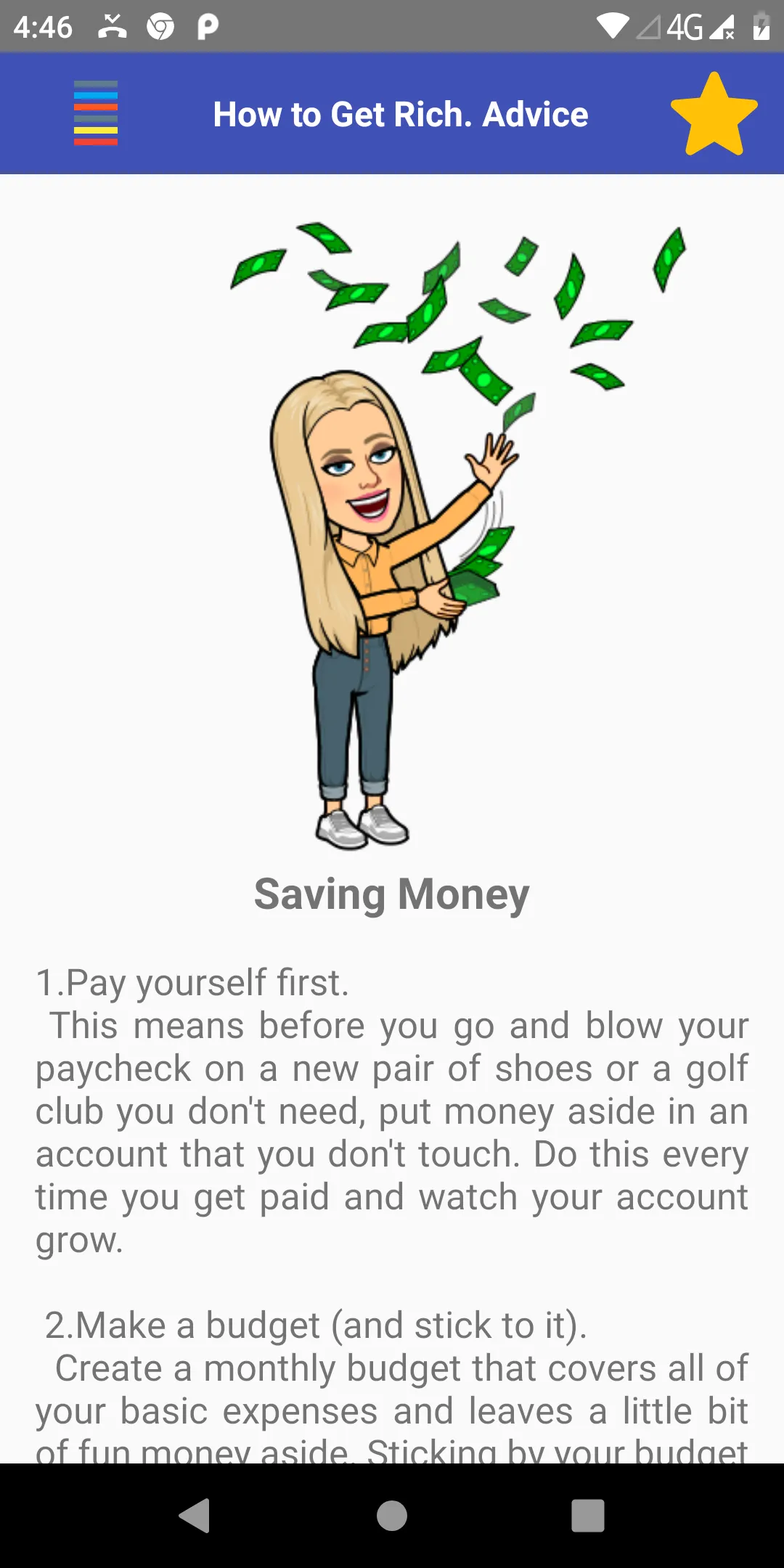 How to Get Rich. Advice | Indus Appstore | Screenshot