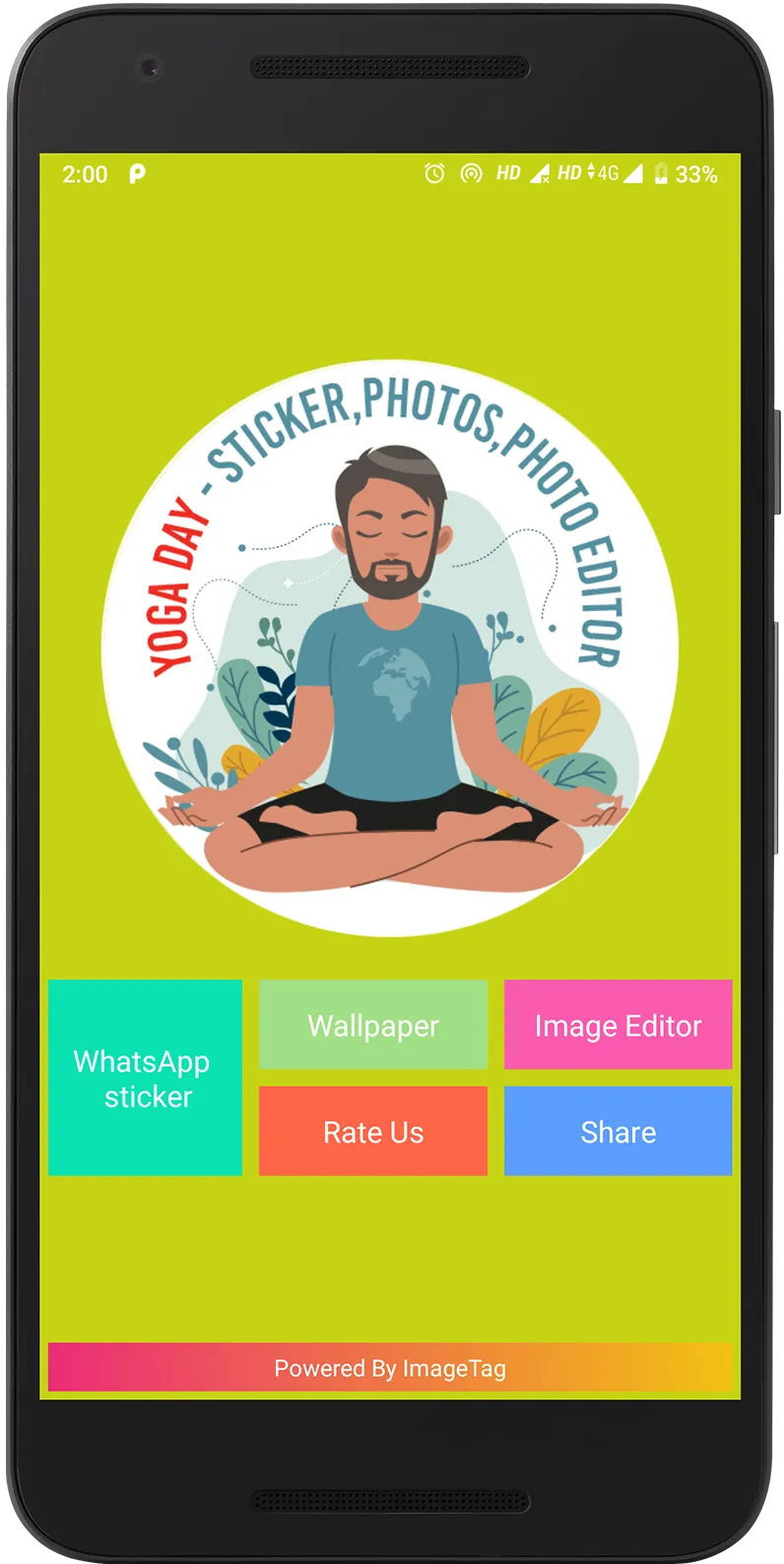 Yoga day sticker - 2023 | Indus Appstore | Screenshot