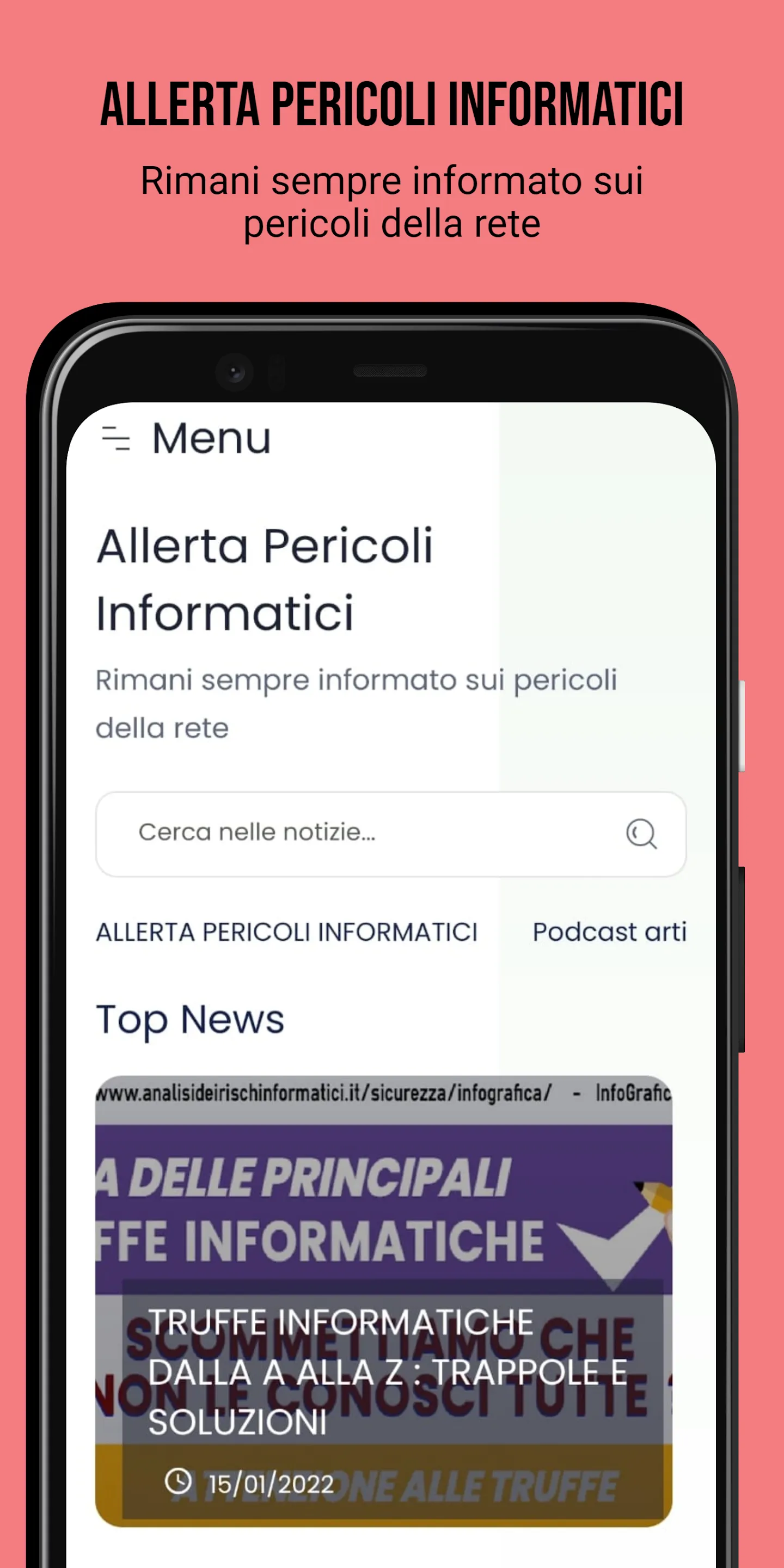 Allerta Pericoli Informatici | Indus Appstore | Screenshot