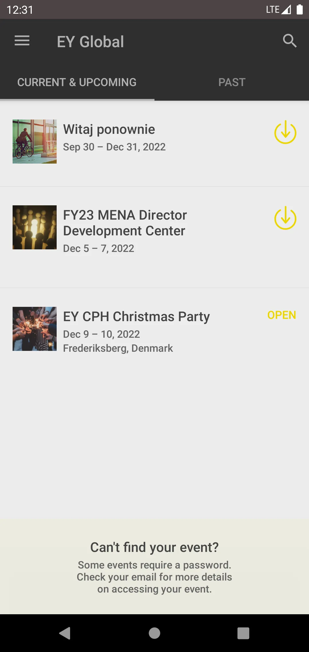 EY Conferences | Indus Appstore | Screenshot