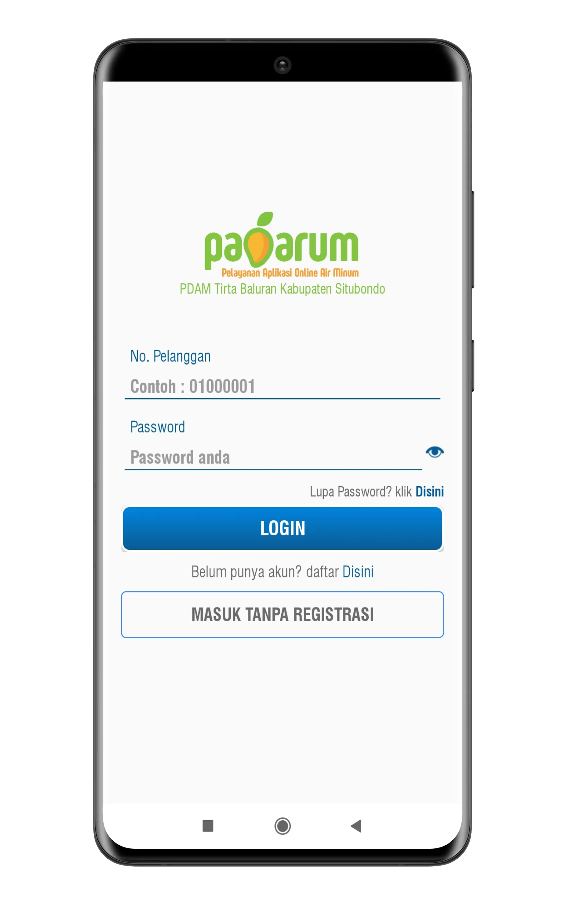 PAO ARUM PDAM Tirta Baluran Si | Indus Appstore | Screenshot