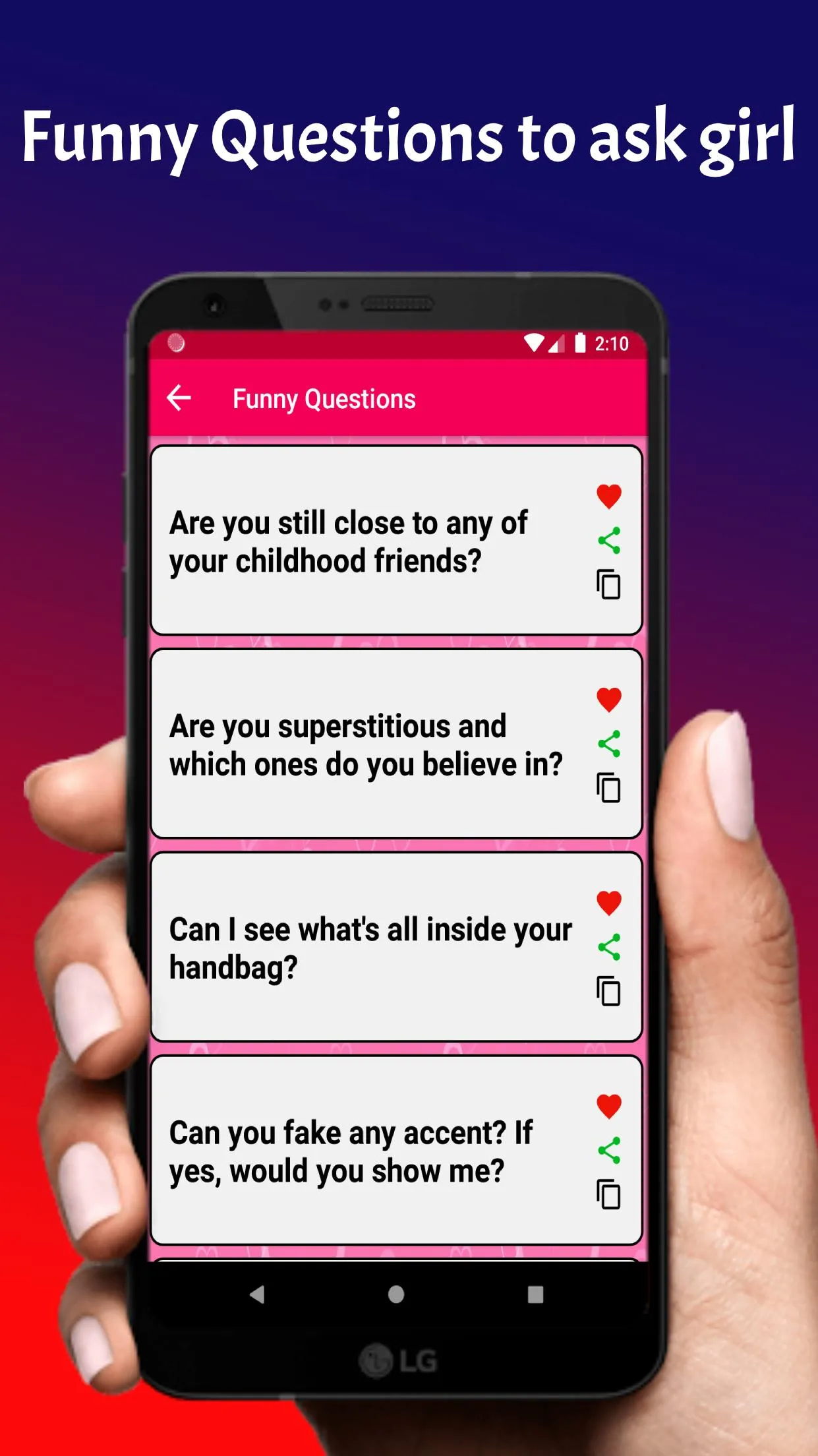 Questions to ask Girls | Indus Appstore | Screenshot