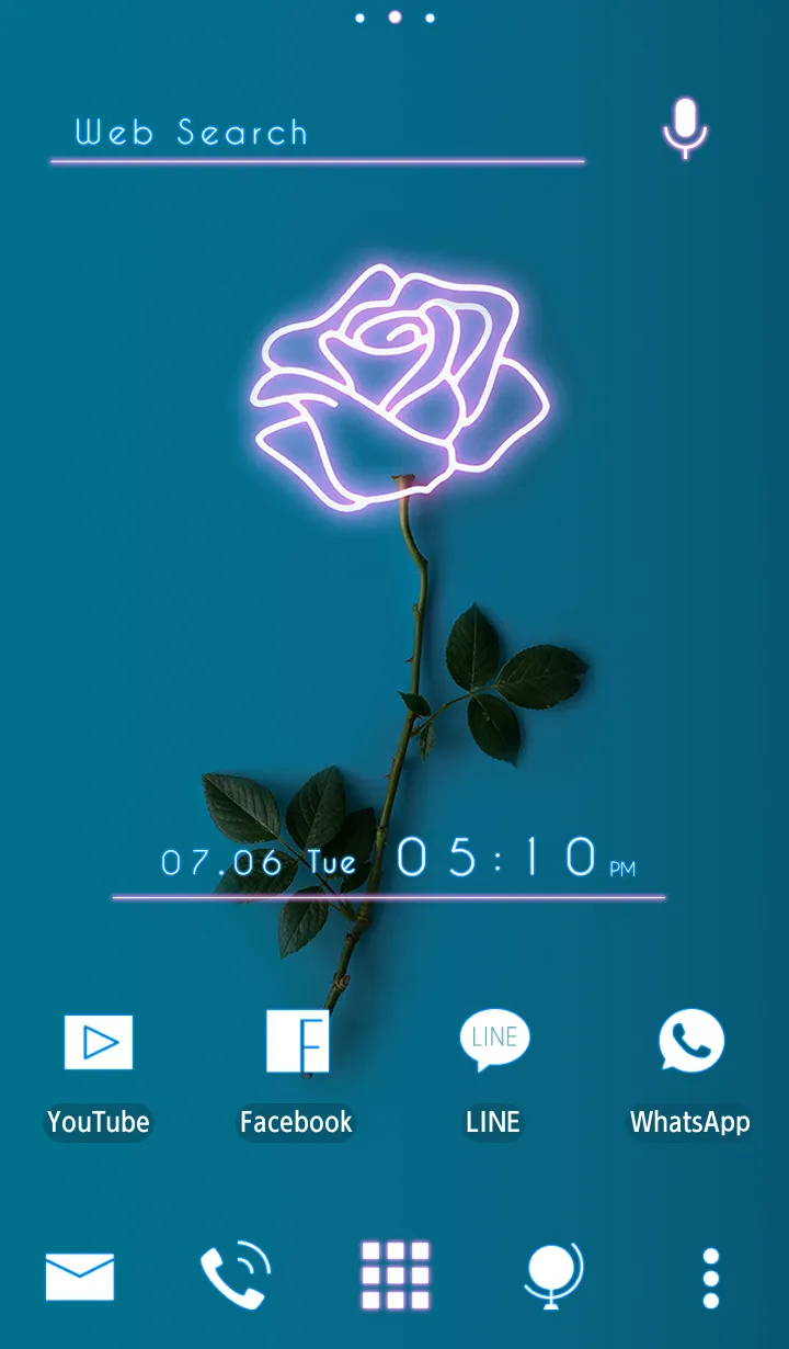 Neon Rose Theme +HOME | Indus Appstore | Screenshot