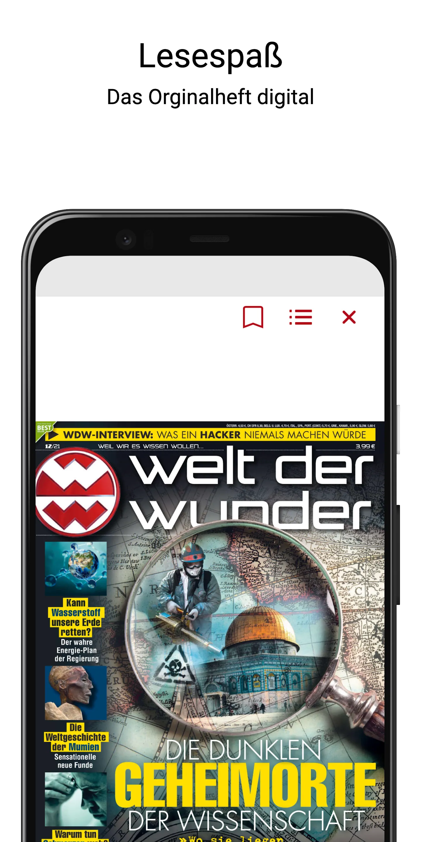 Welt der Wunder - ePaper | Indus Appstore | Screenshot